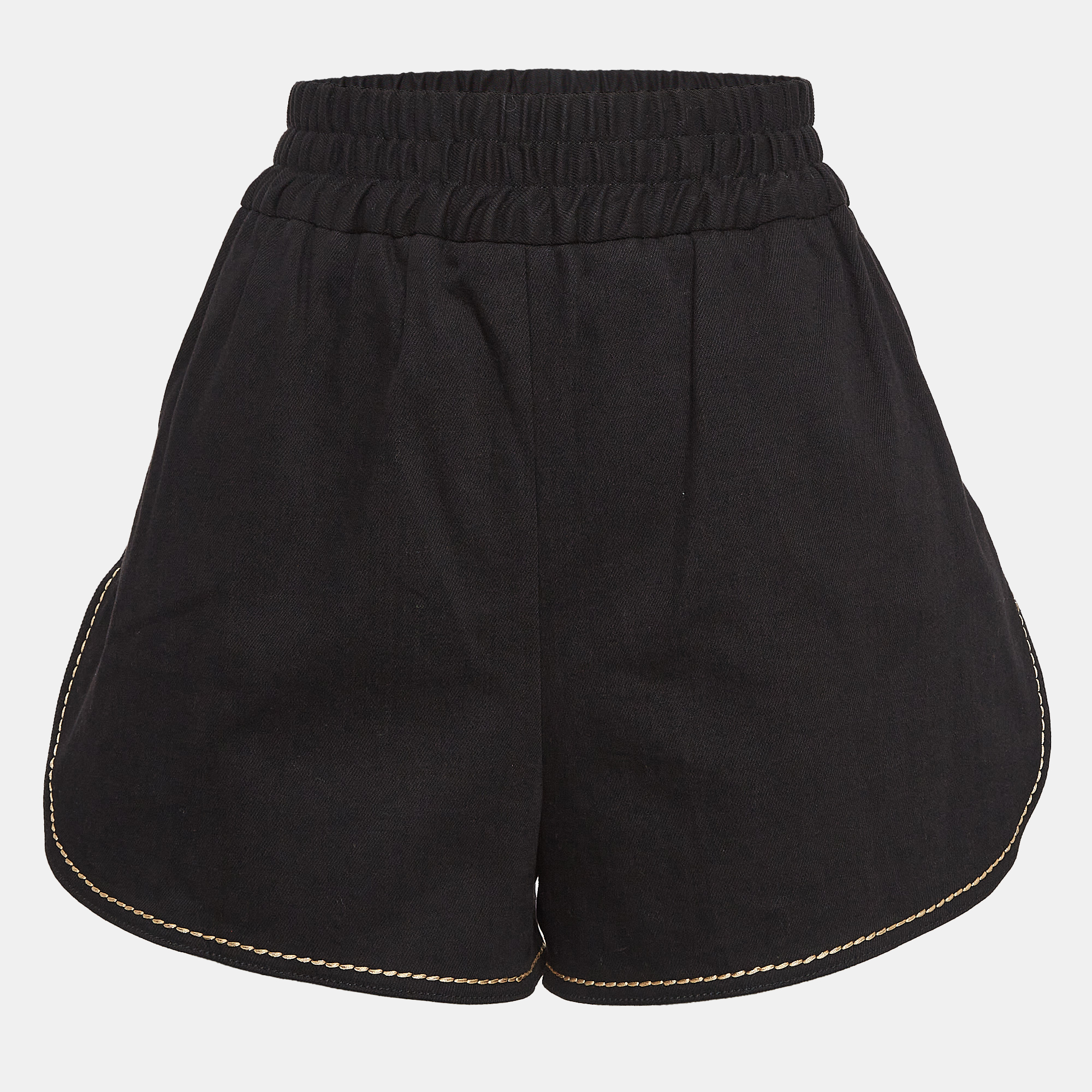 

Fendi Black Contrast Stitch Denim Shorts M