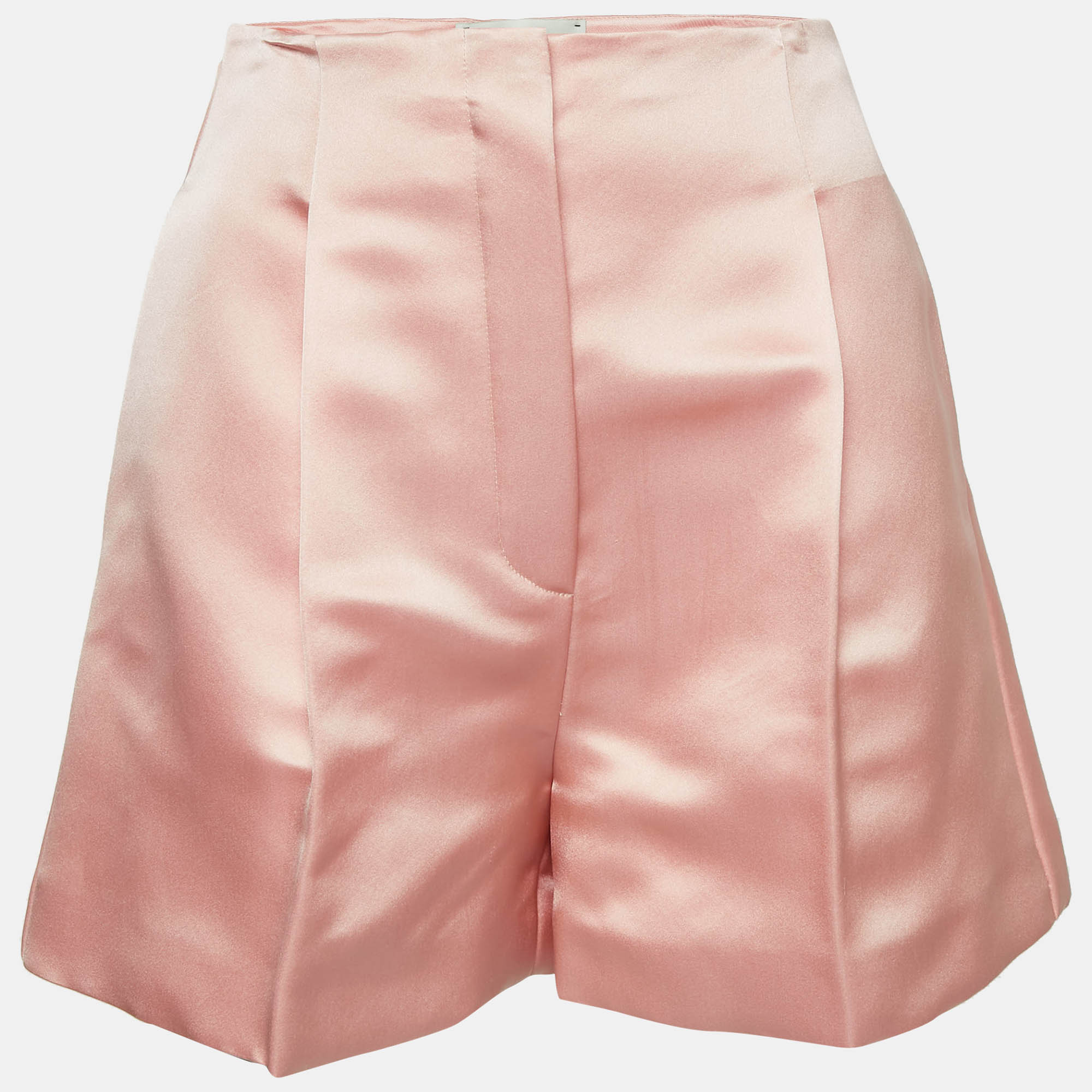 

Fendi Pink Satin Silk Pleated Shorts S