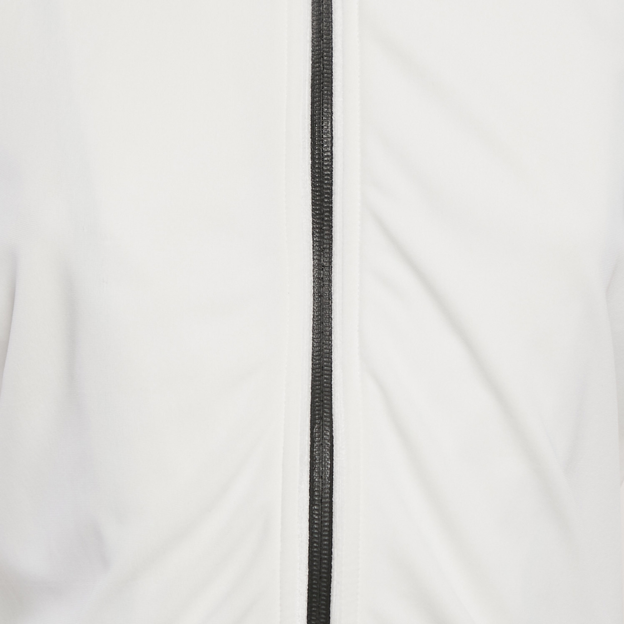 Fendi White Jersey Zip-Up Jacket M 