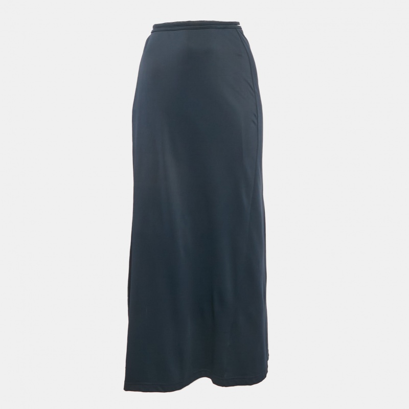 

Fendi Navy Blue Jersey Tie-Up Detail Wrap Skirt M