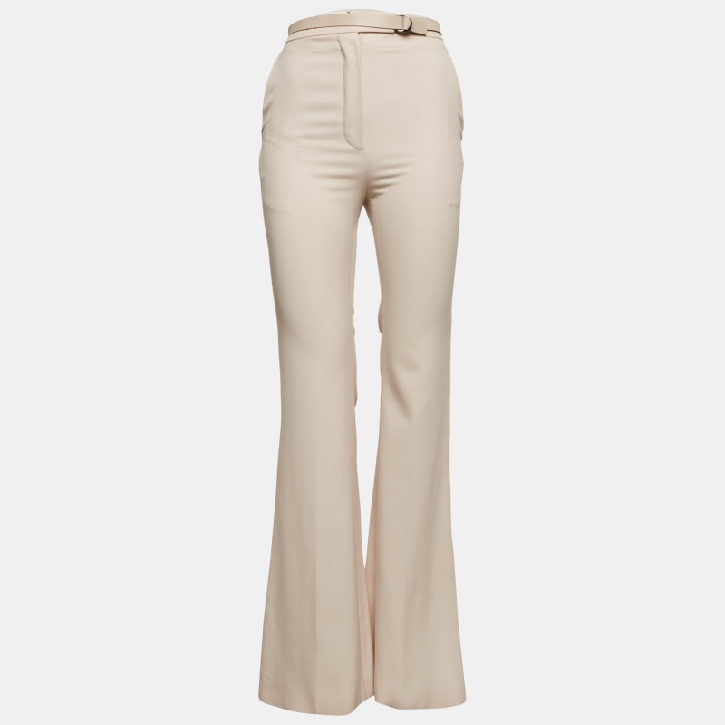 

Fendi Beige Wool High Waist Flared Trousers S