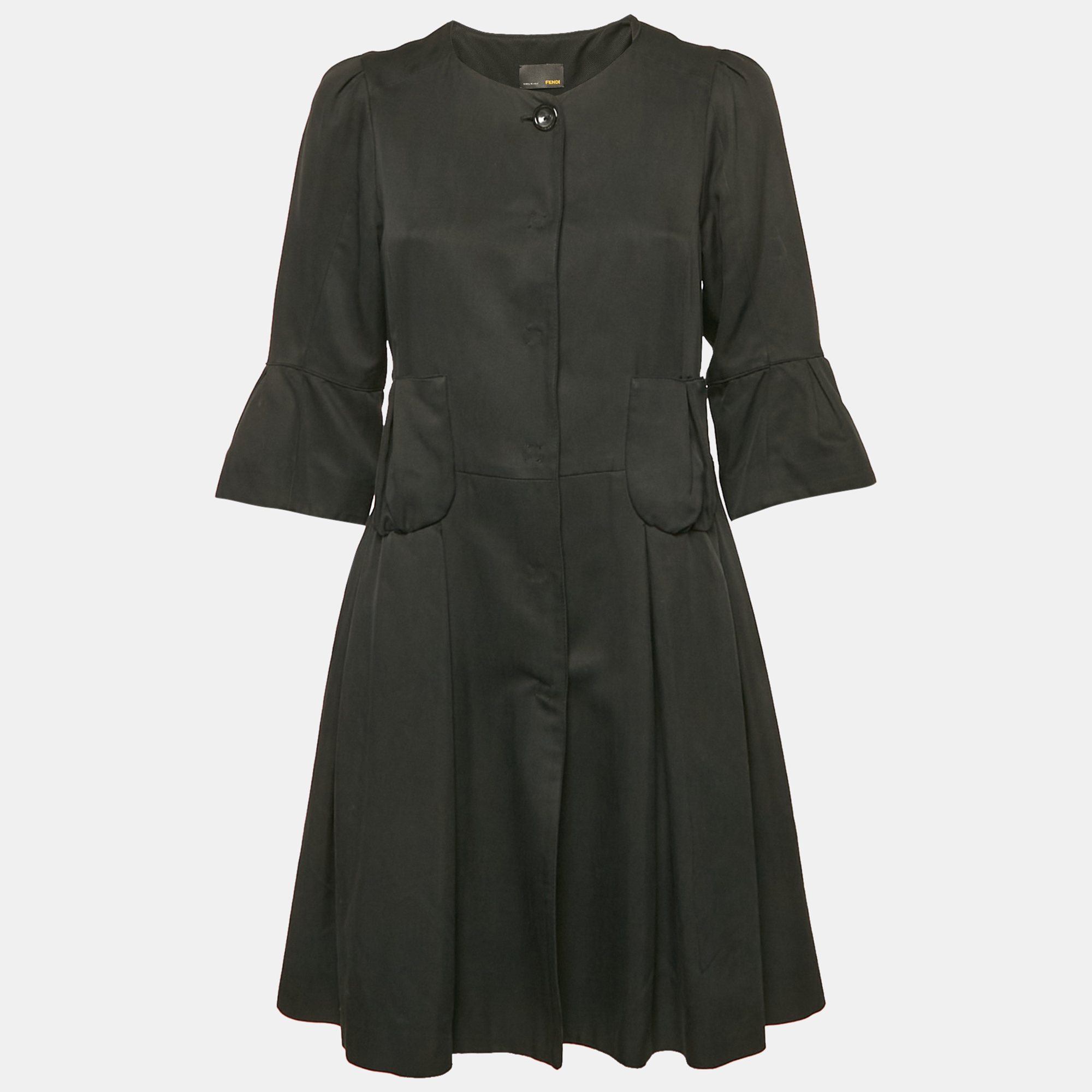 

Fendi Black Gabardine Short Dress M