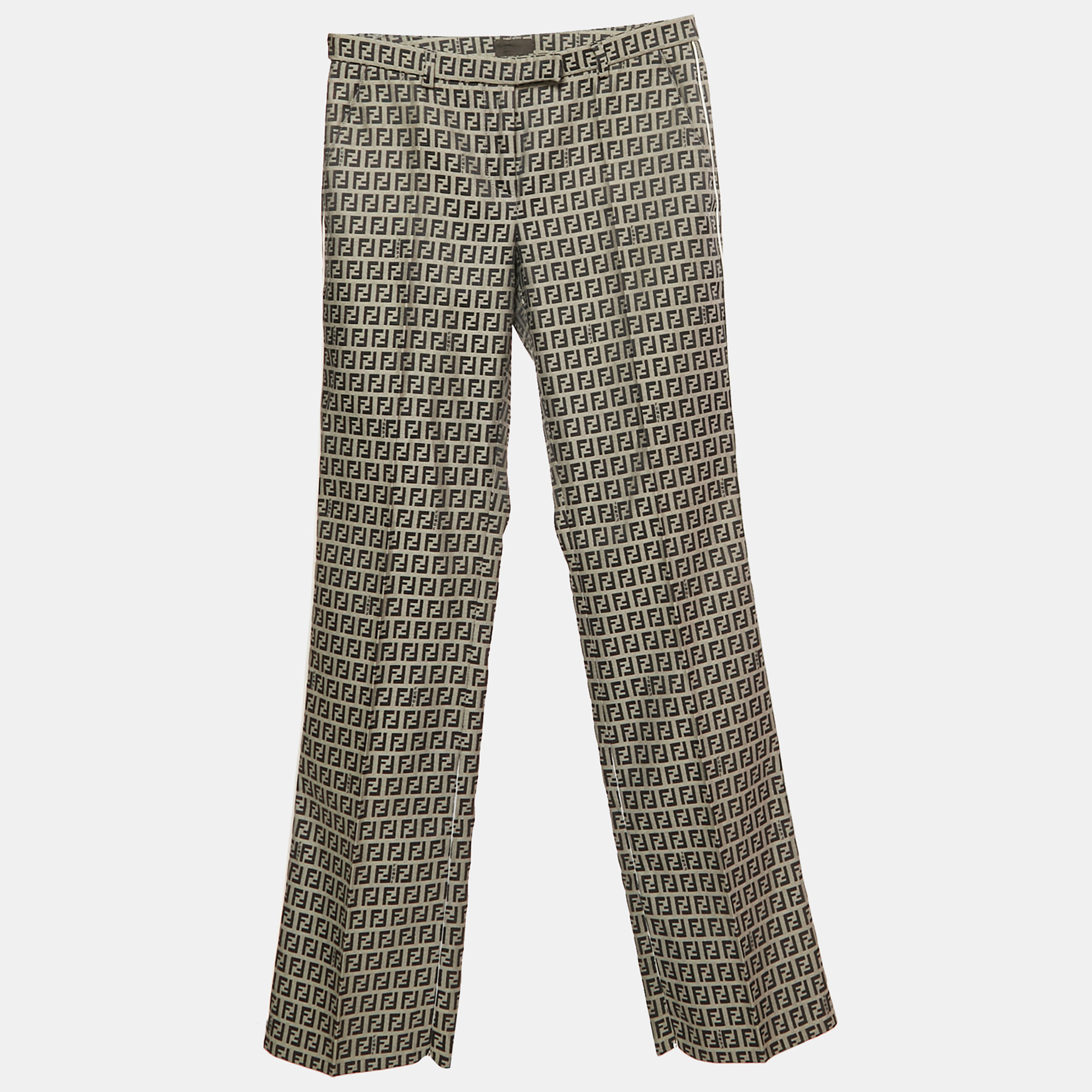 

Fendi Blue FF Jacquard Trousers S