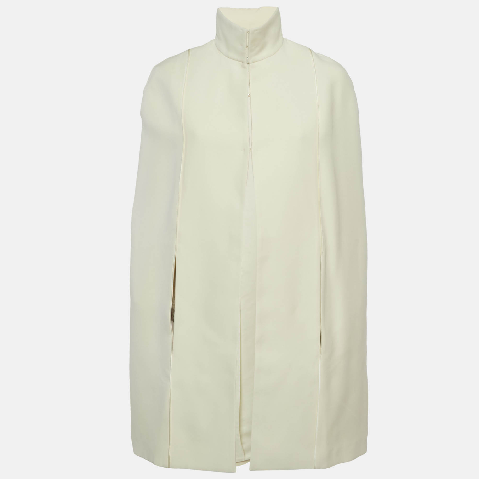

Fendi Cream Wool Blend Cape Coat S