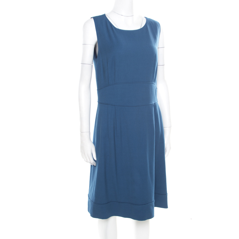 

Fendi Blue Sleeveless Sheath Dress