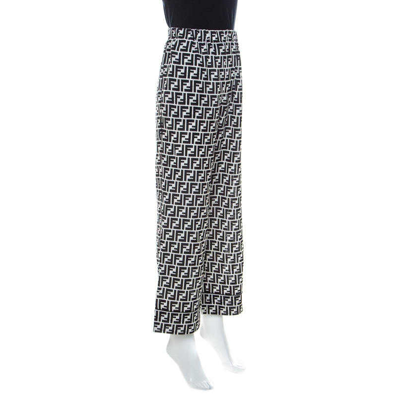 Fendi Trousers - White w. Logo Stripe » Cheap Shipping