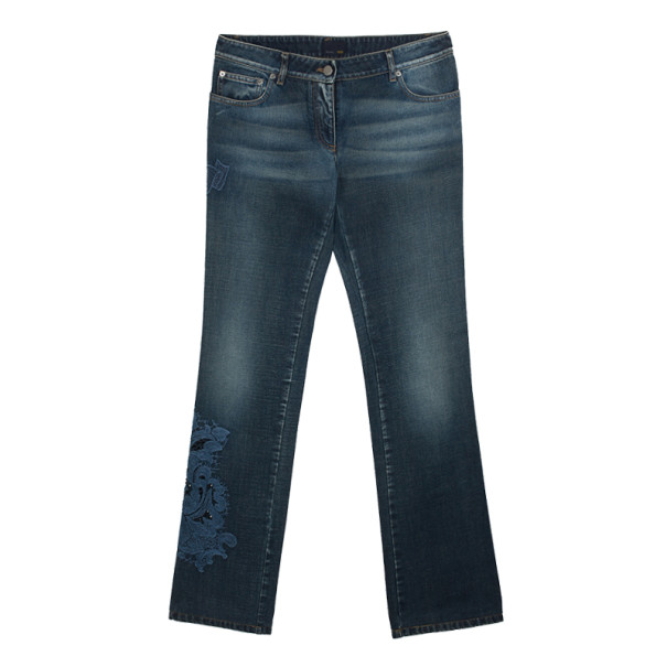 Fendi Embroidered Denim Jeans S
