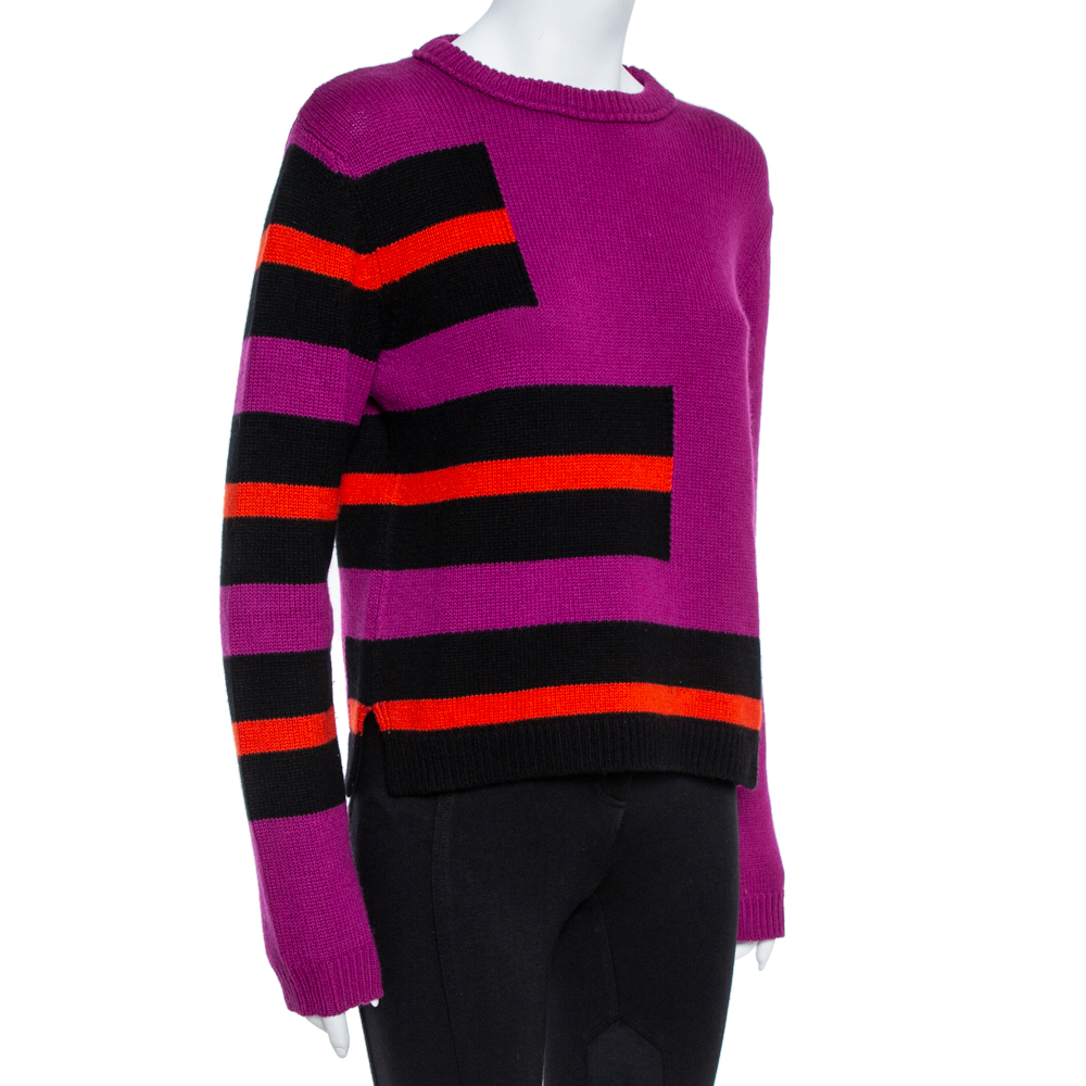 

Fendi Purple Knitted Cashmere Sweater