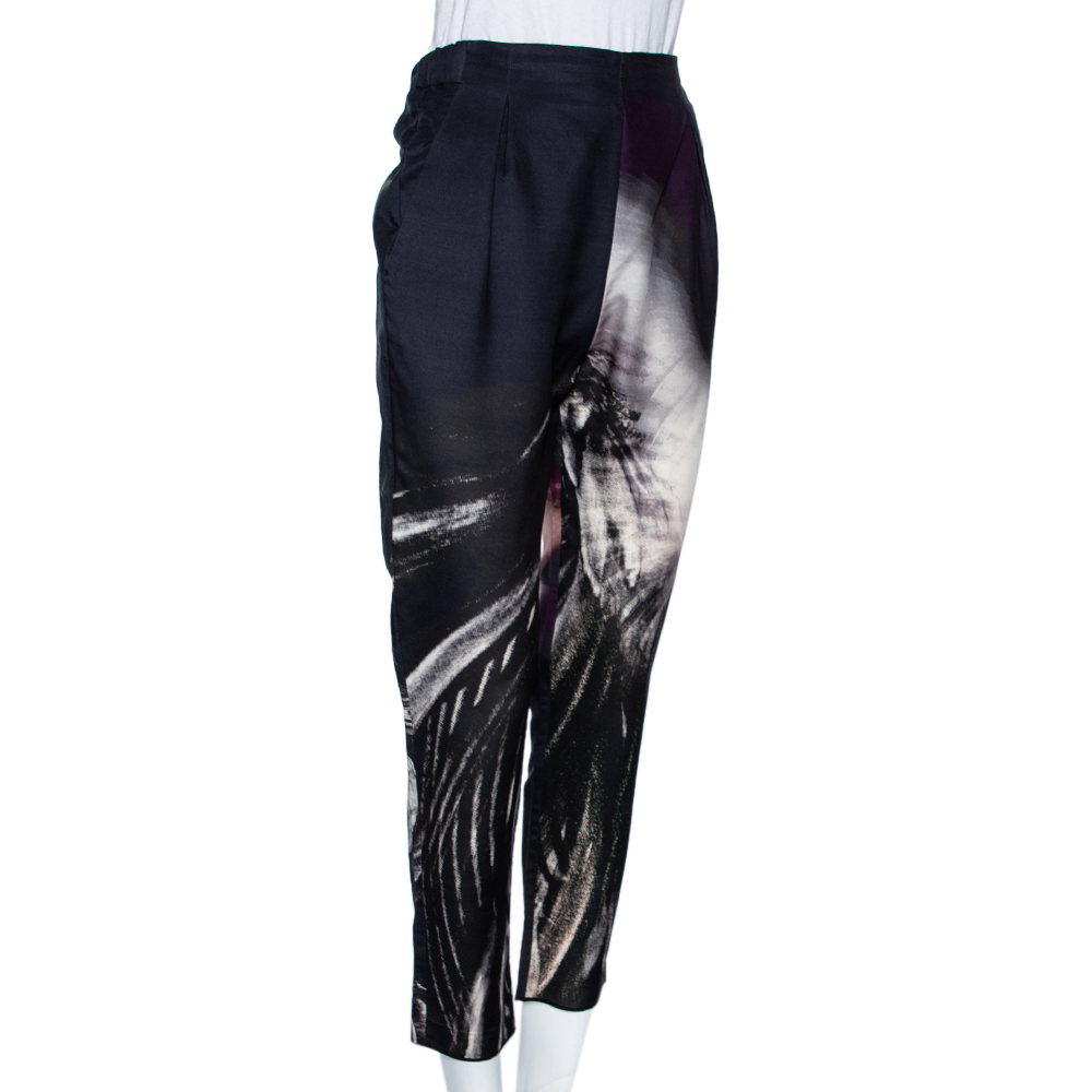

Fendi Multicolored Printed Silk Pleated Detail Pants, Multicolor