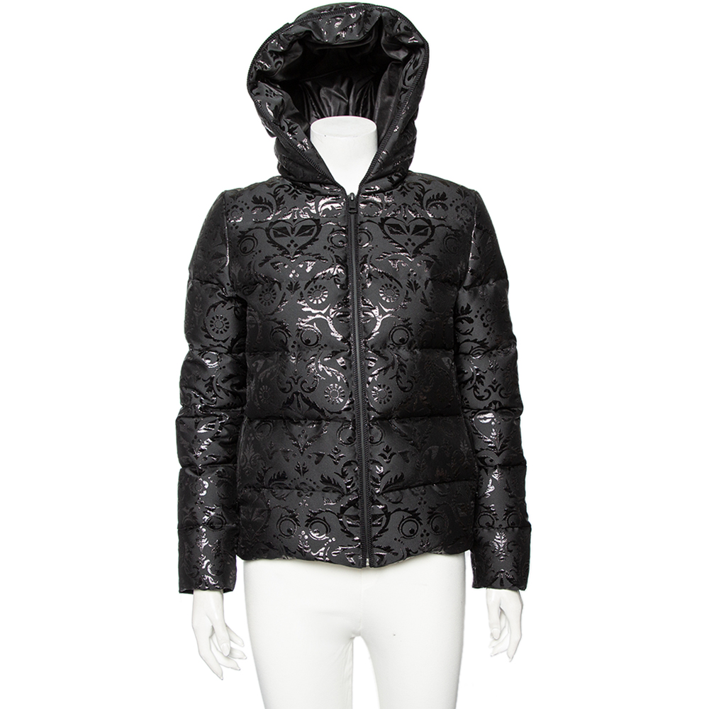 

Fendi Black Printed Down Quilted Hooded Jacket