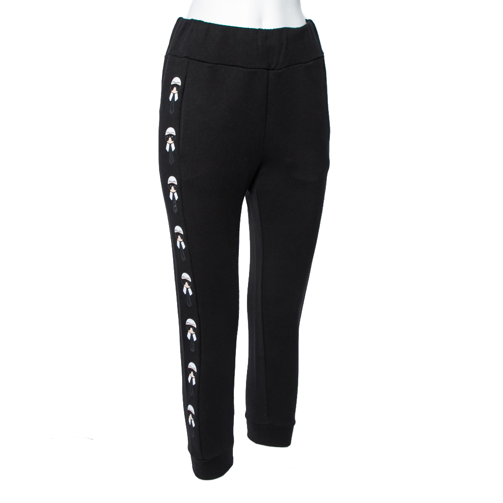 

Fendi Black Cotton Karlito Joggers