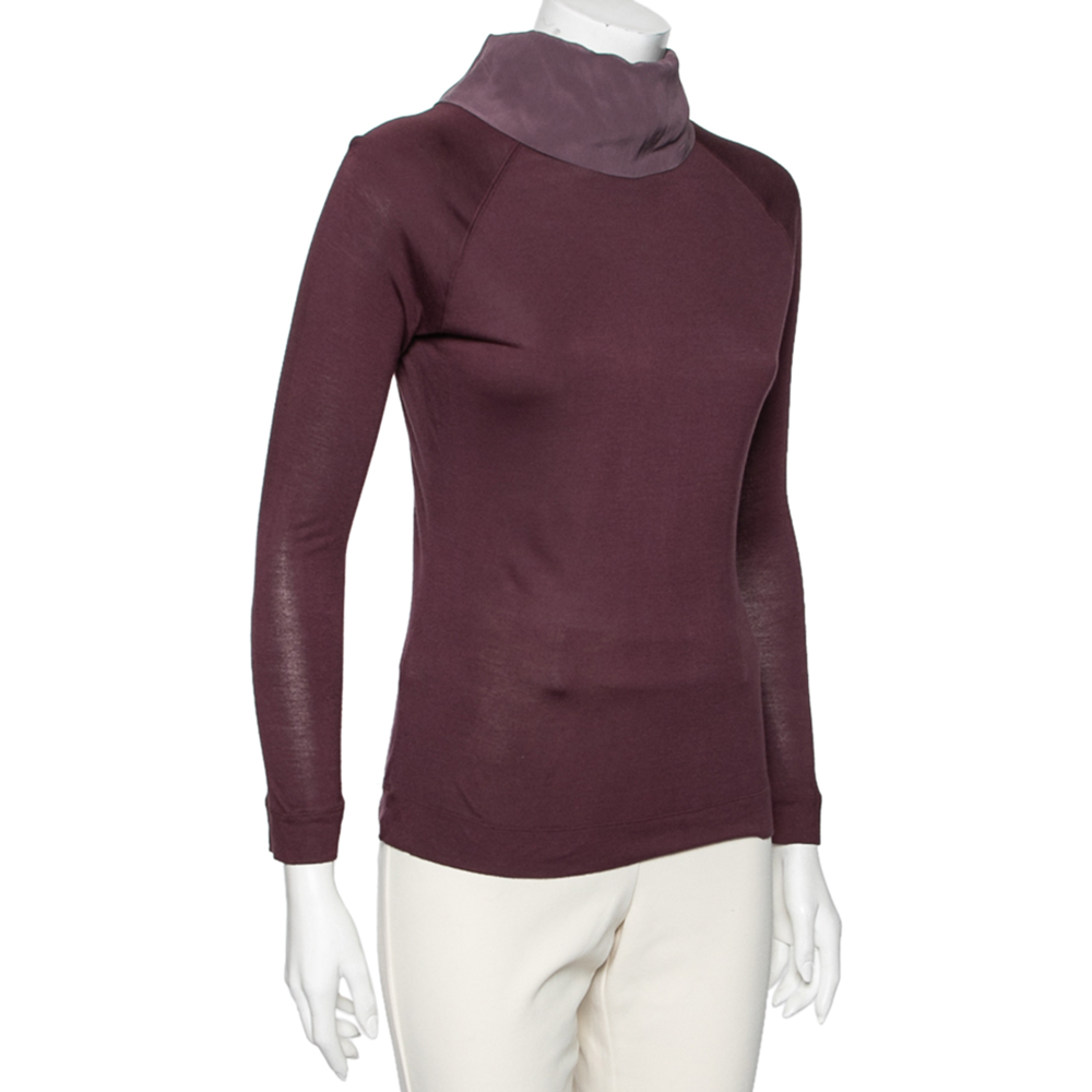 

Fendi Mauve Jersey Turtleneck Long Sleeve Top, Purple