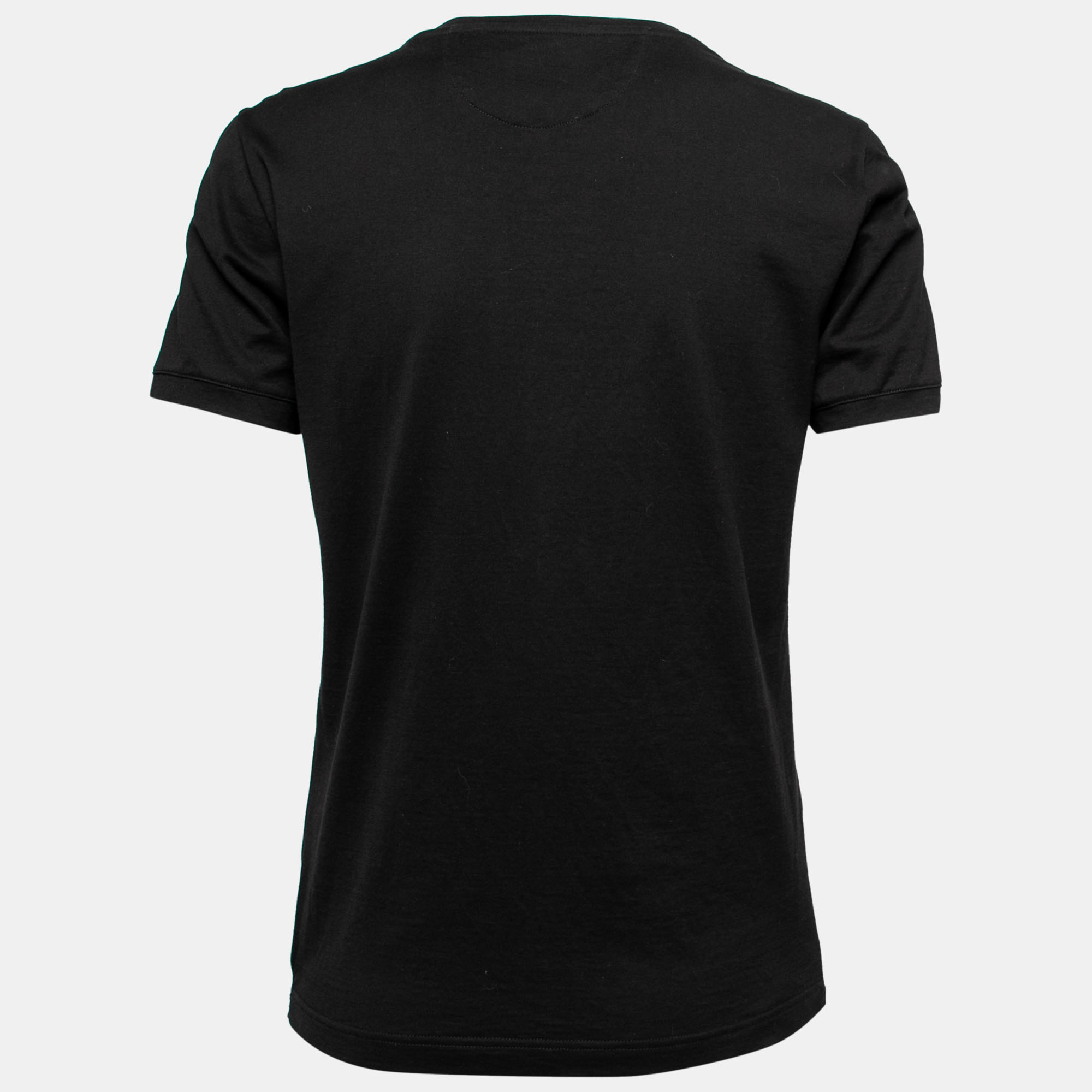 

Fendi Black Cotton Martini Printed Short Sleeve T-Shirt