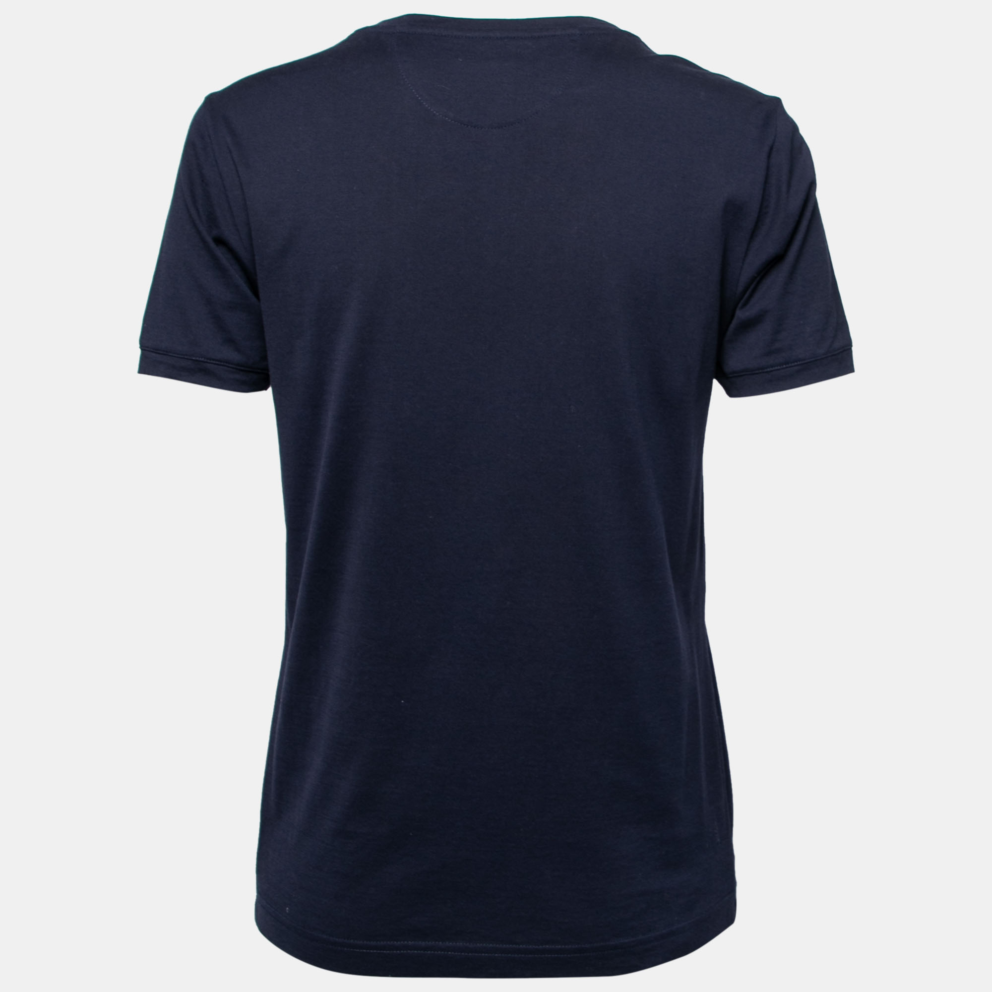 

Fendi Navy Blue Cotton Bouquet Printed Short Sleeve T-Shirt