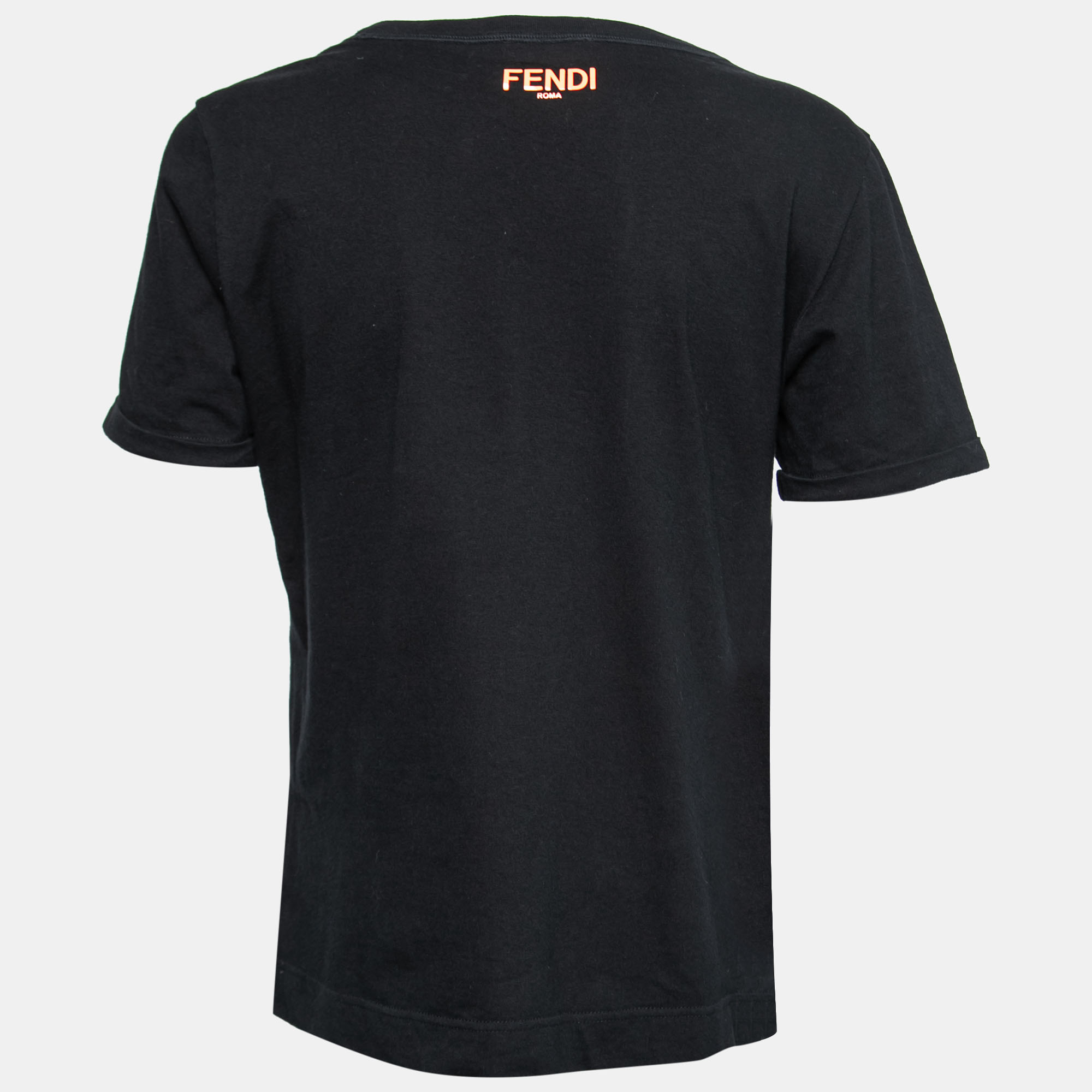 

Fendi Black Cotton Love Crew Neck T-Shirt