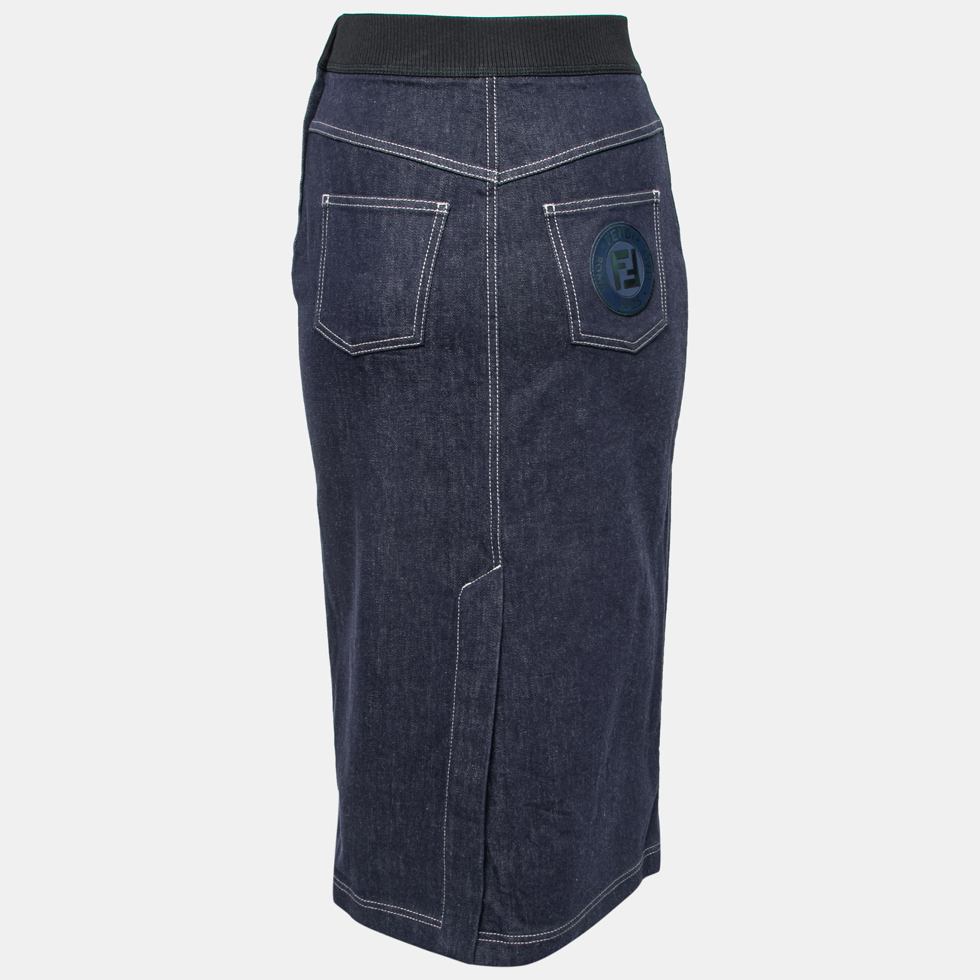 

Fendi Dark Blue Denim Pencil Skirt