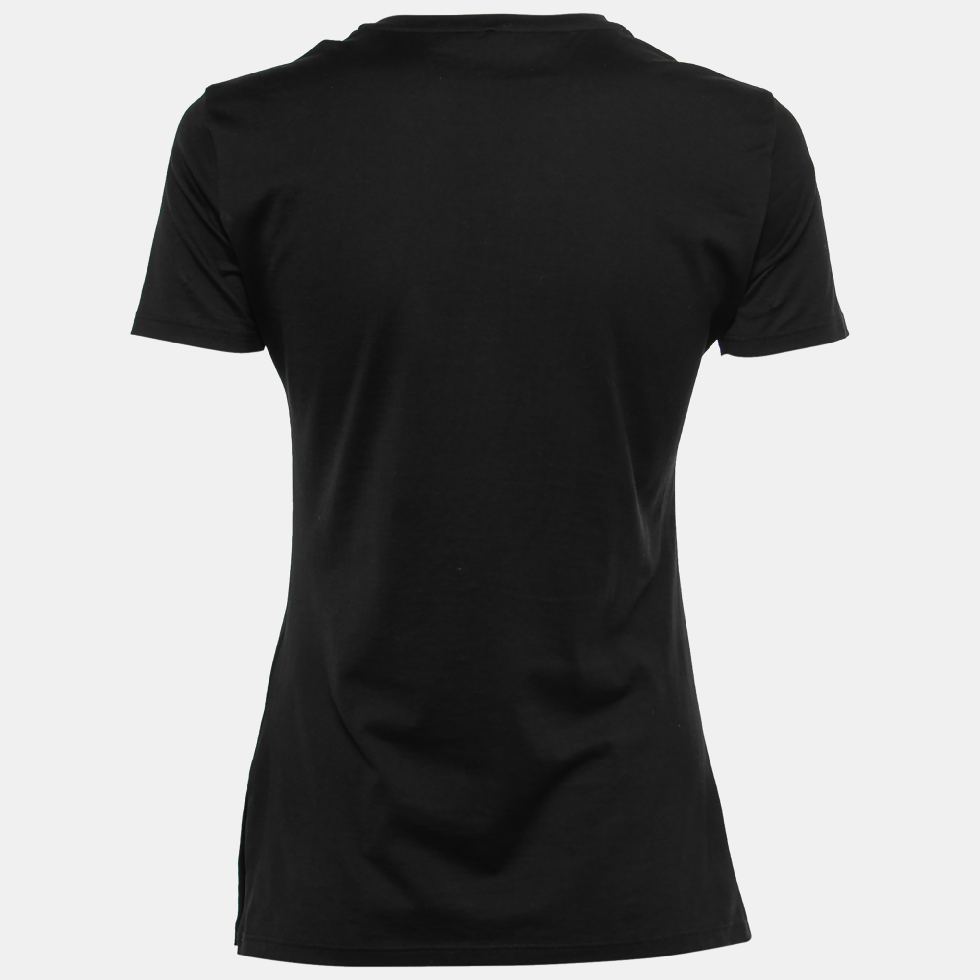 

Fendi Black Cotton Sequin Embellished Short Sleeve T-Shirt