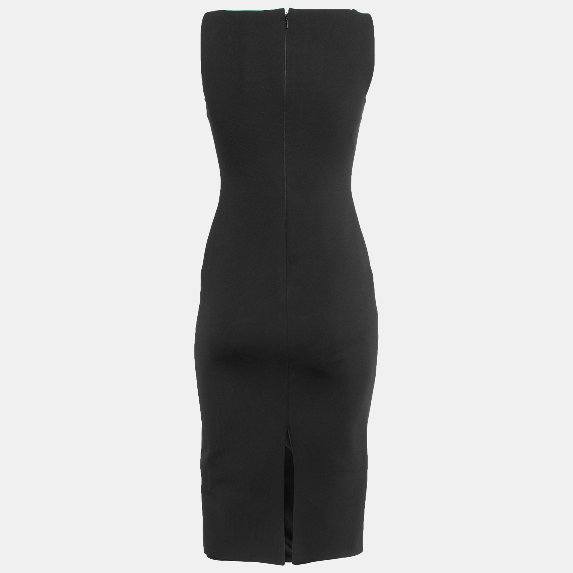 

Versace X Fendi Black Jersey Sleeveless Midi Dress
