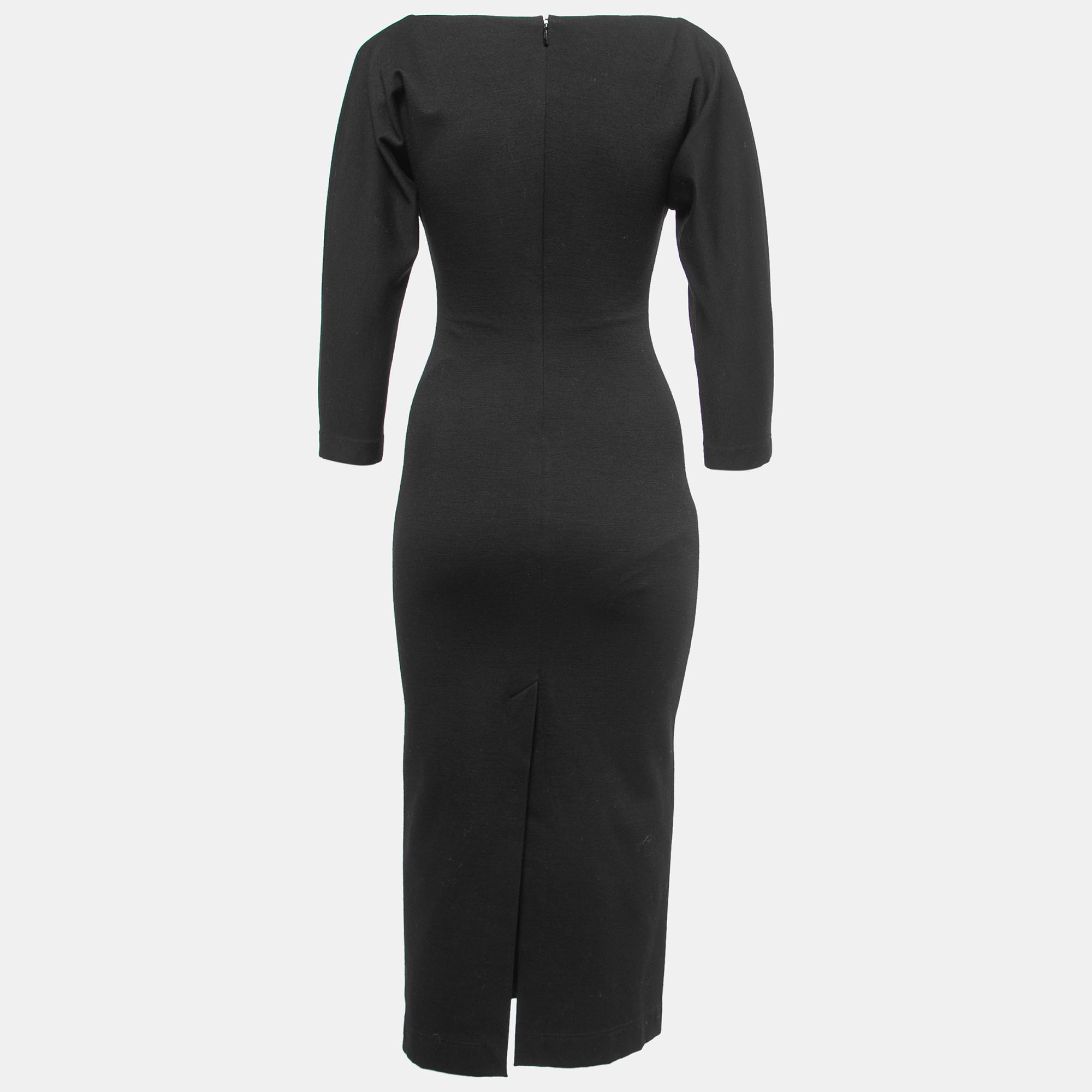 

Fendi Black Stretch Wool Bodycon Dress