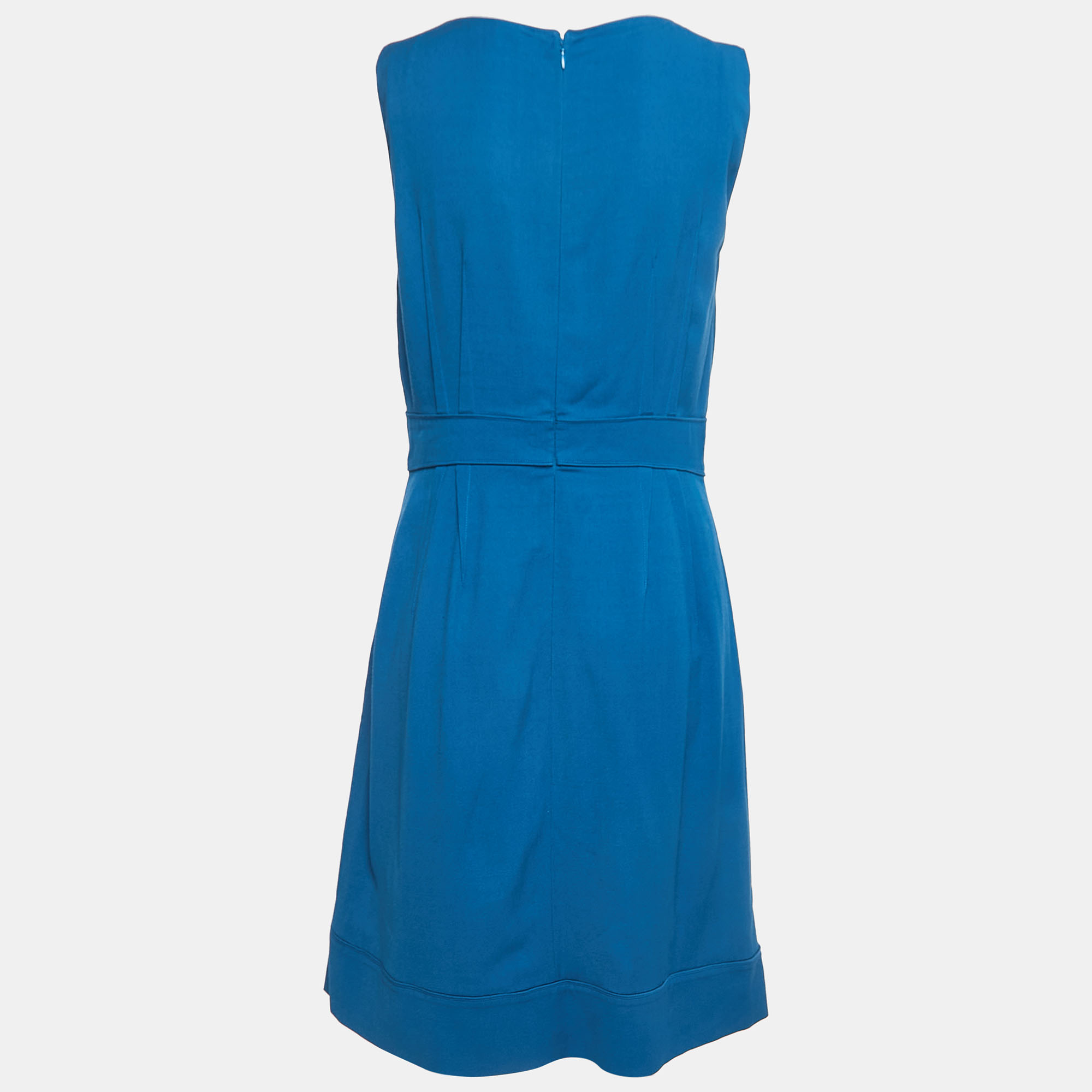 

Fendi Blue Crepe Sleeveless Short Dress