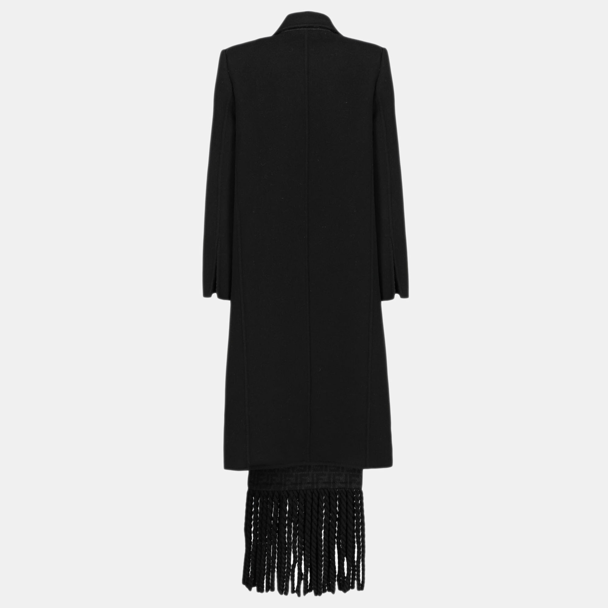 

Fendi Women's Wool Double Breasted Coat - Black