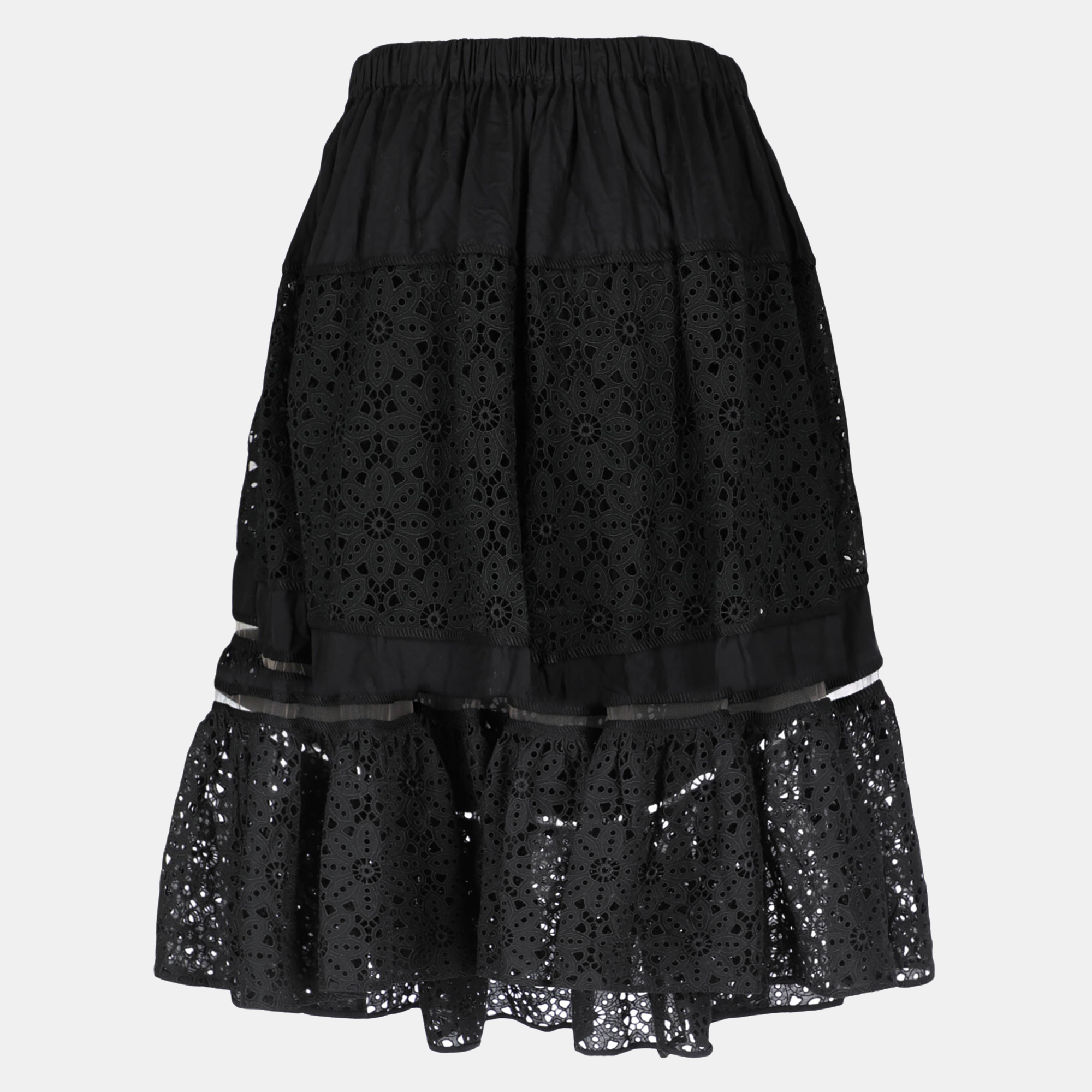 

Fendi Women' Cotton Midi Skirt - Black