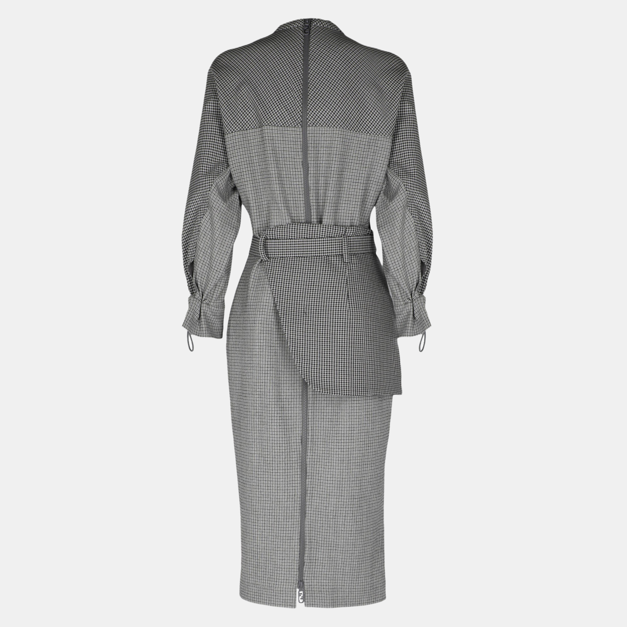 

Fendi Women's Wool Longuette Dress - Grey
