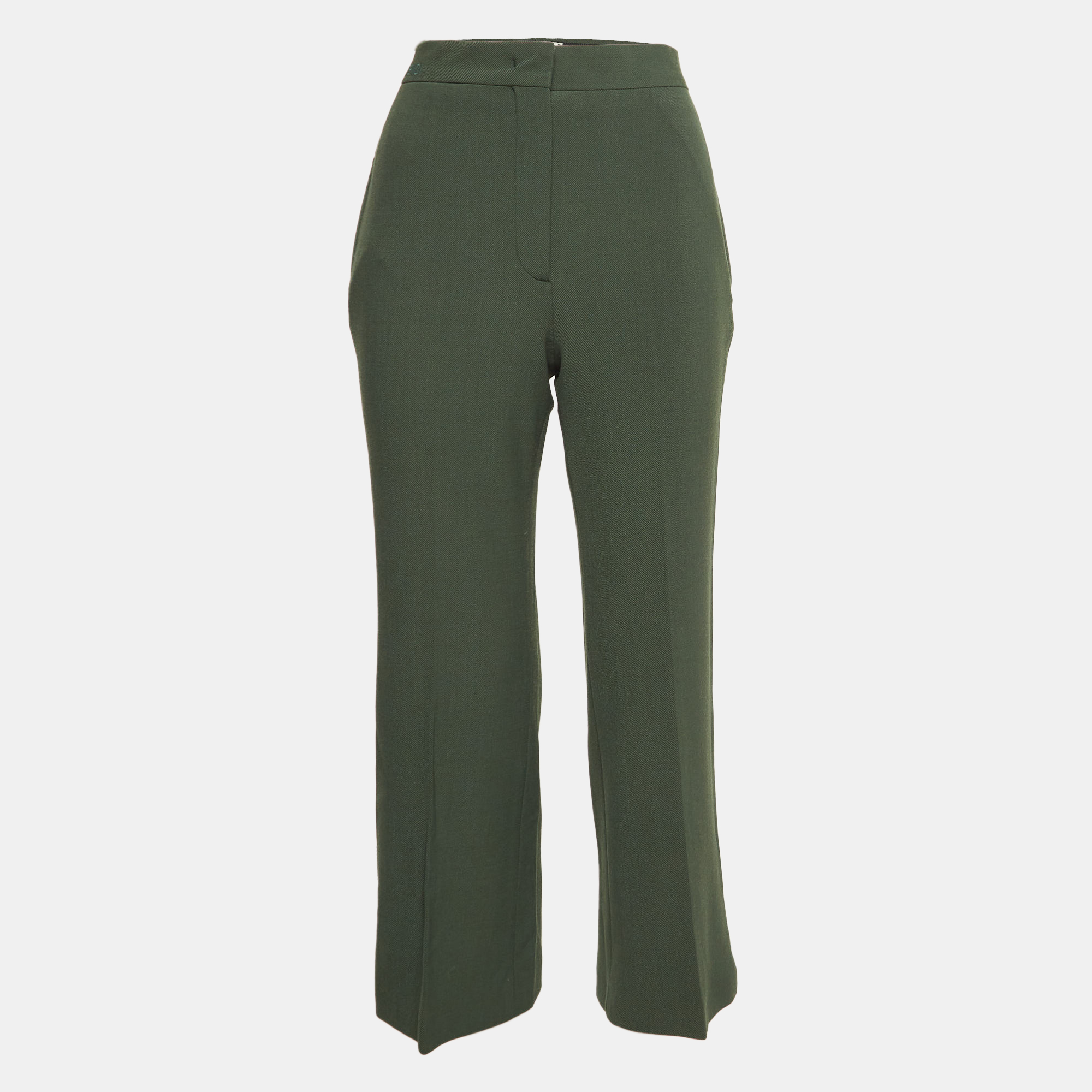 

Fendi Green Gabardine Wool Blend Capri Pants S