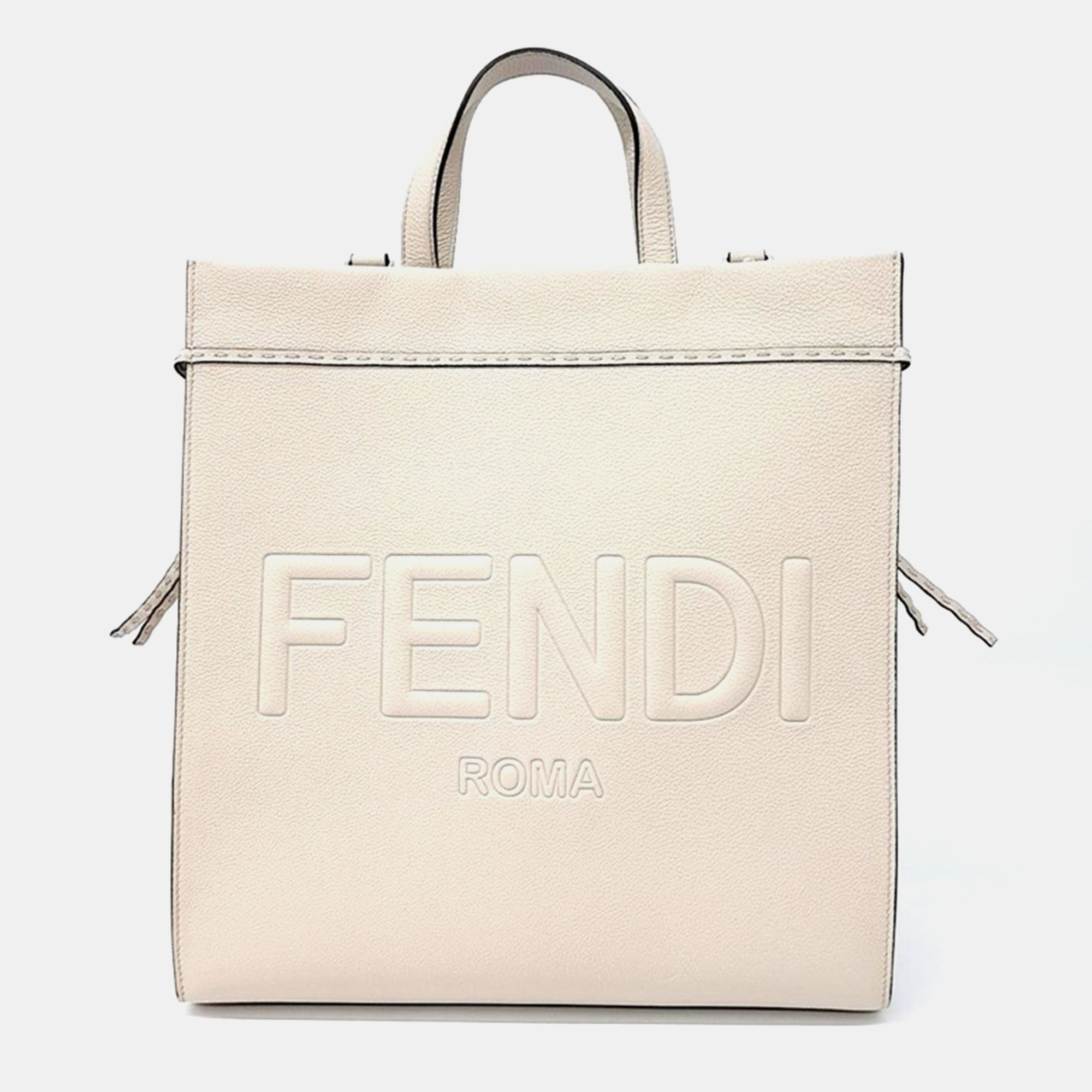 

Fendi Logo Tote And Shoulder Bag, White