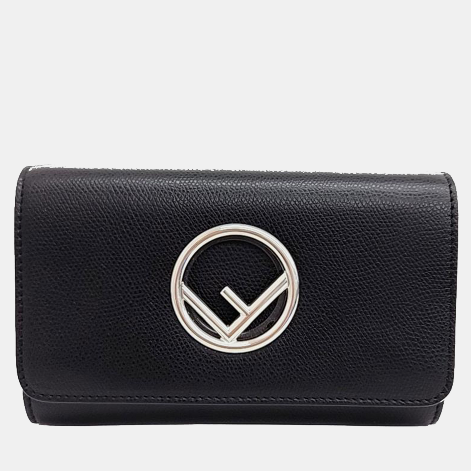 

Fendi Black Leather Kan-I Crossbody Bag