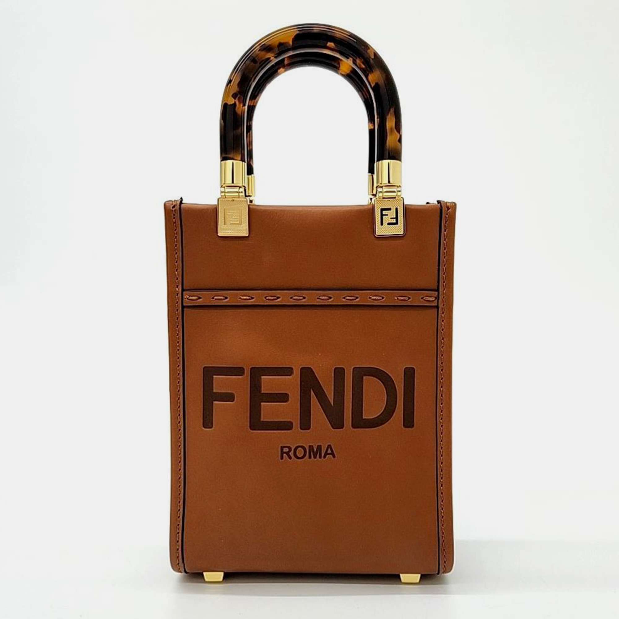 

Fendi Sunshine Shopper Mini Bag, Brown