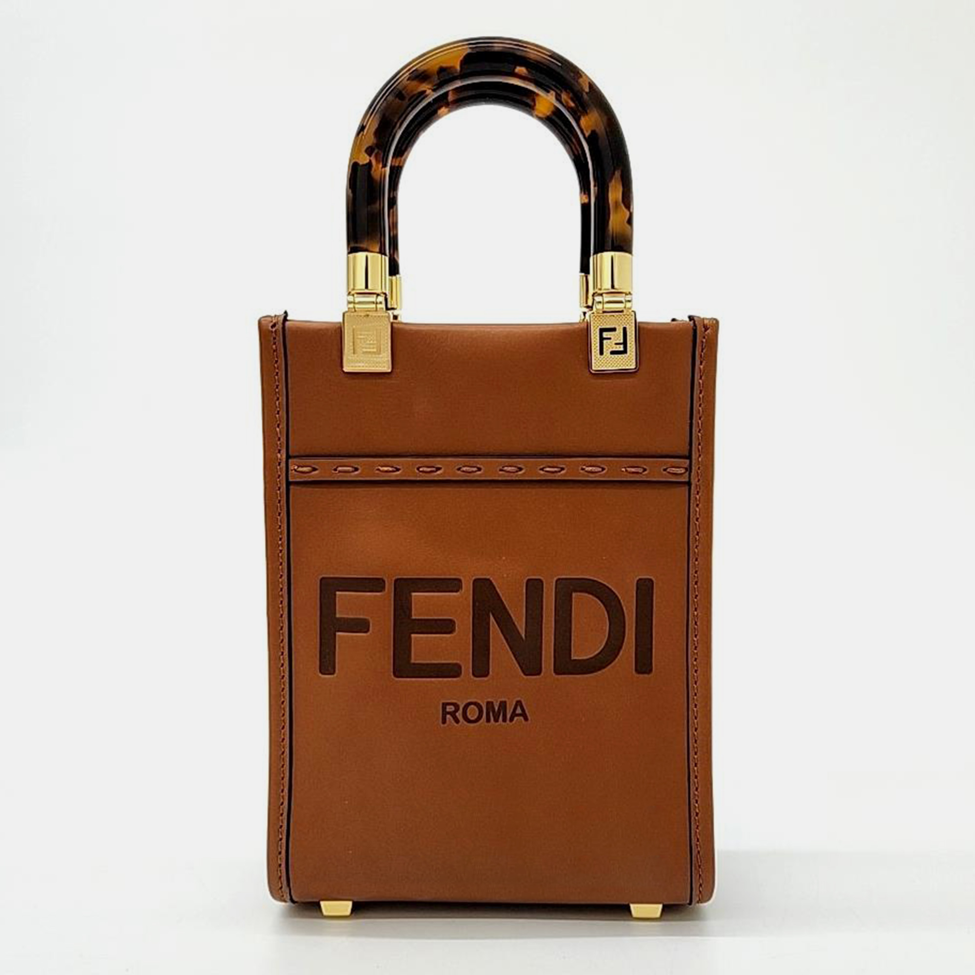 

Fendi Brown Leather Mini Sunshine Bag