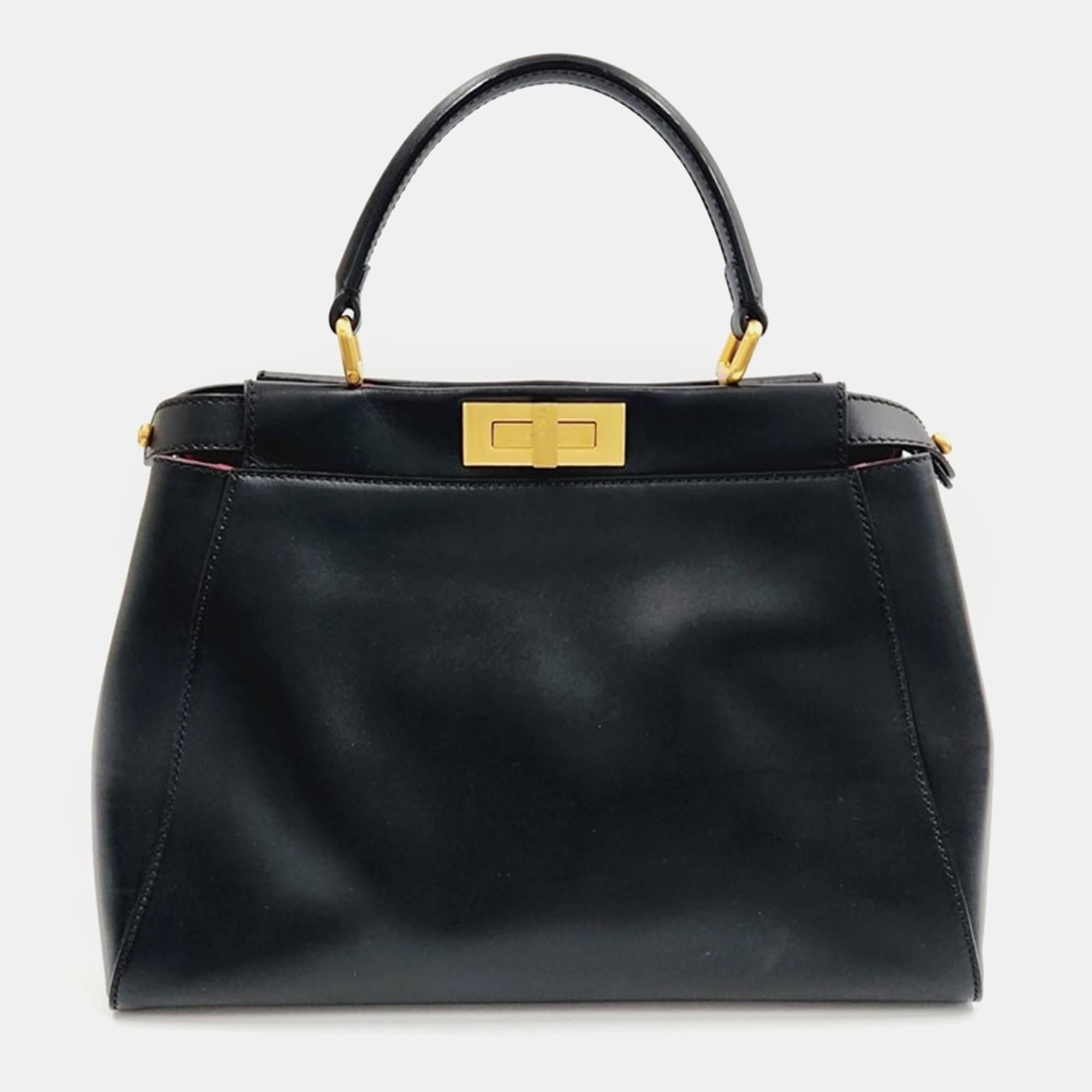 Pre-owned Fendi Peekaboo Medium Bag In Black