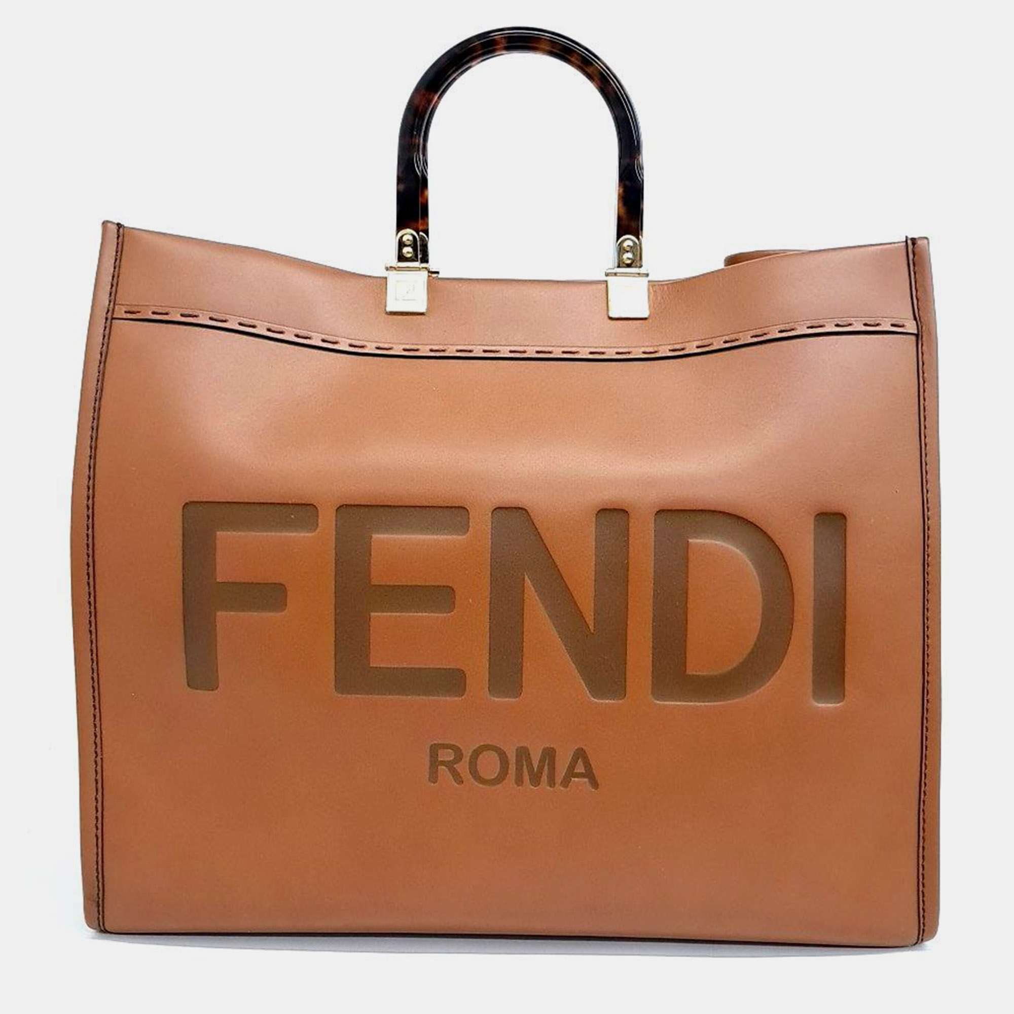 

Fendi Brown Leather Sunshine Large Bag