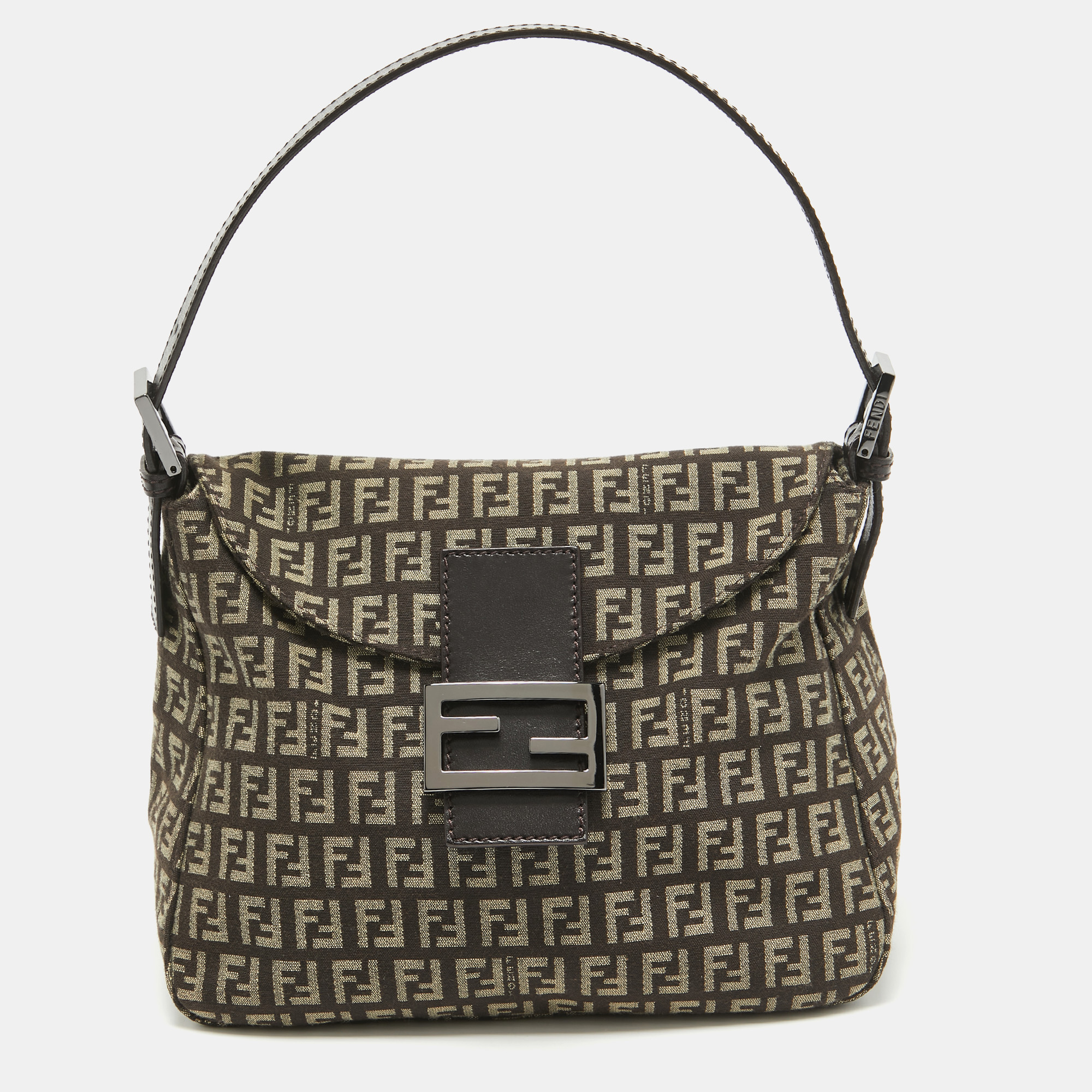 

Fendi Brown/Beige Zucchino Canvas Baguette Bag