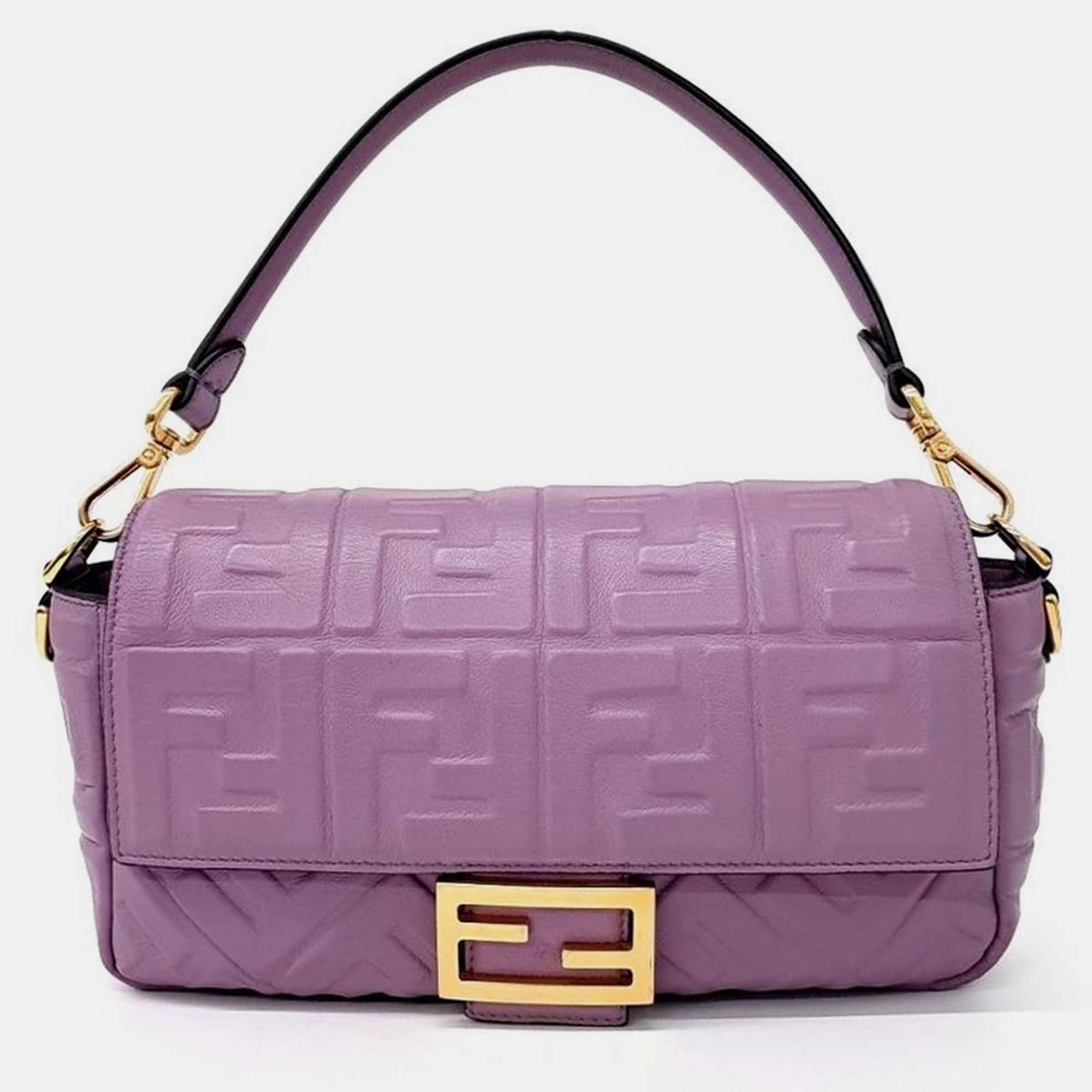 Pre-owned Fendi Baguette Bag In Purple