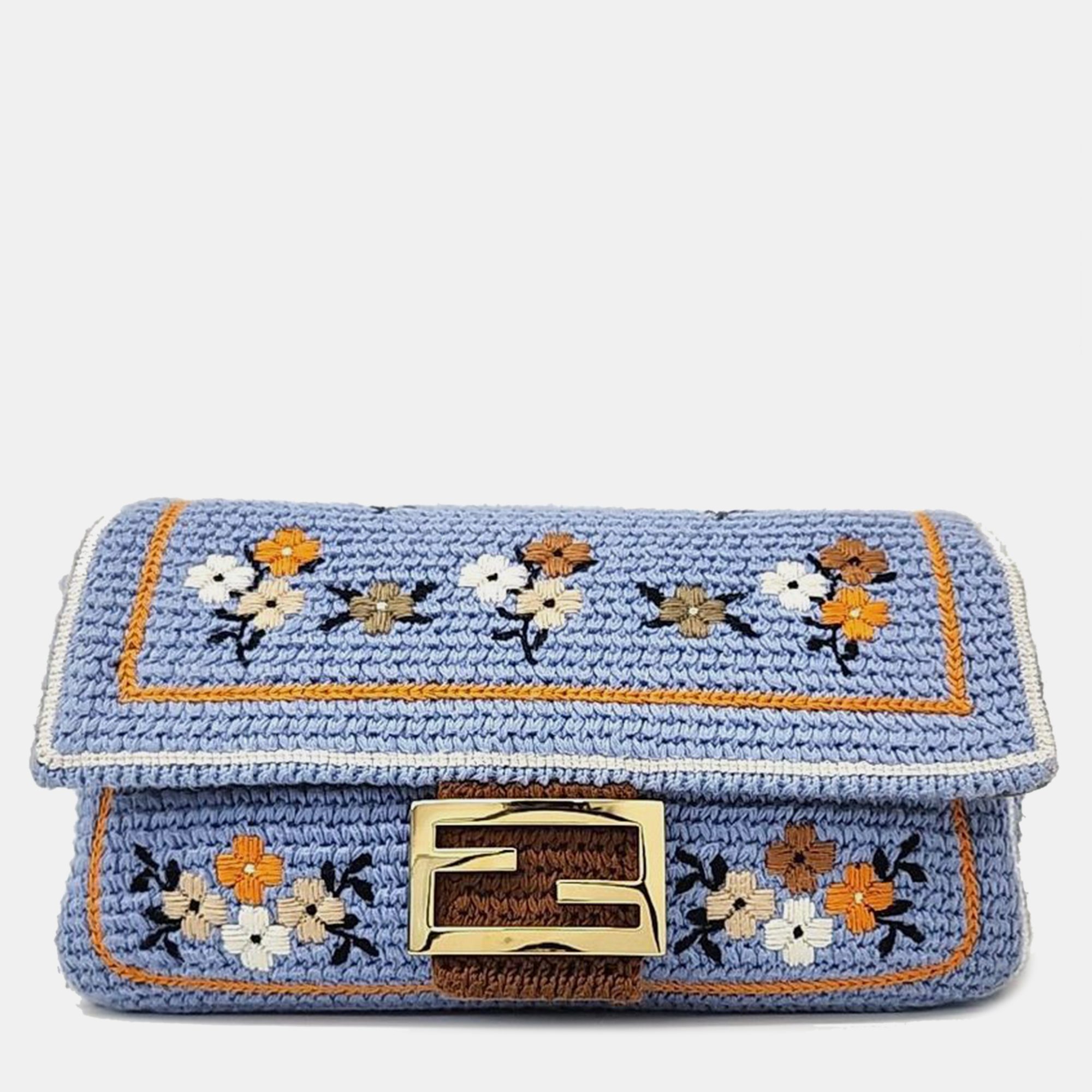 

Fendi Baguette Chain Shoulder Bag, Blue