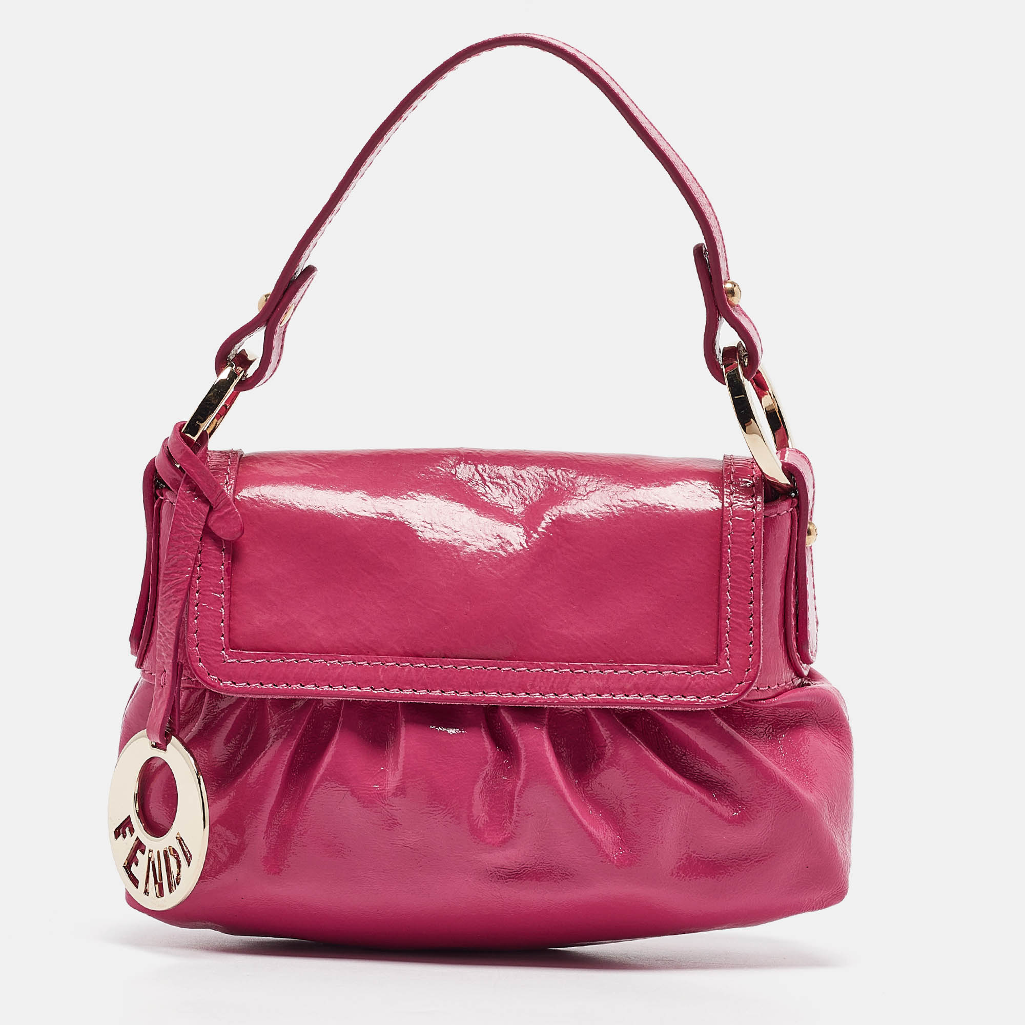 

Fendi Pink Patent Leather Mini Chef Bag