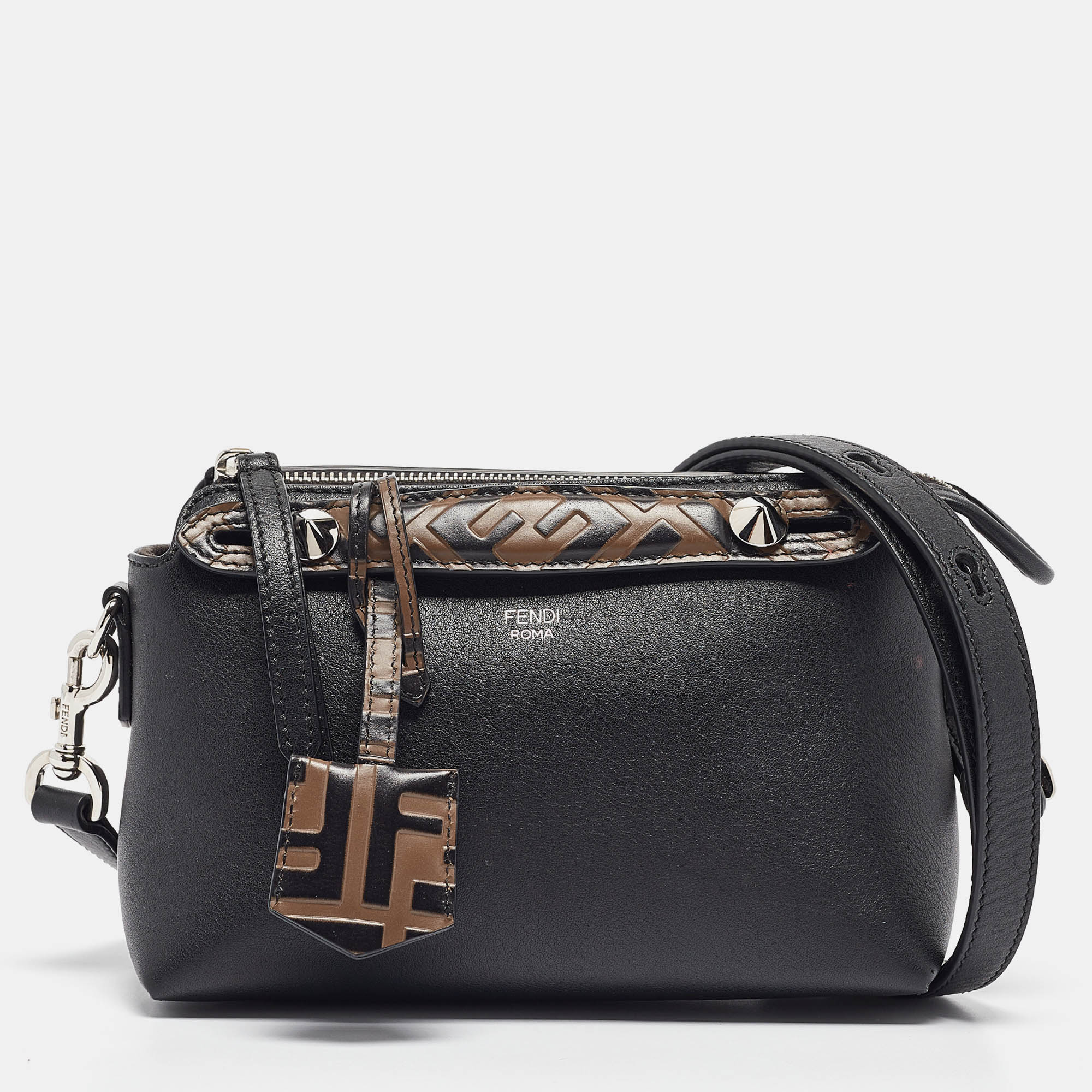 

Fendi Black/Brown Leather Mini By The Way Crossbody Bag