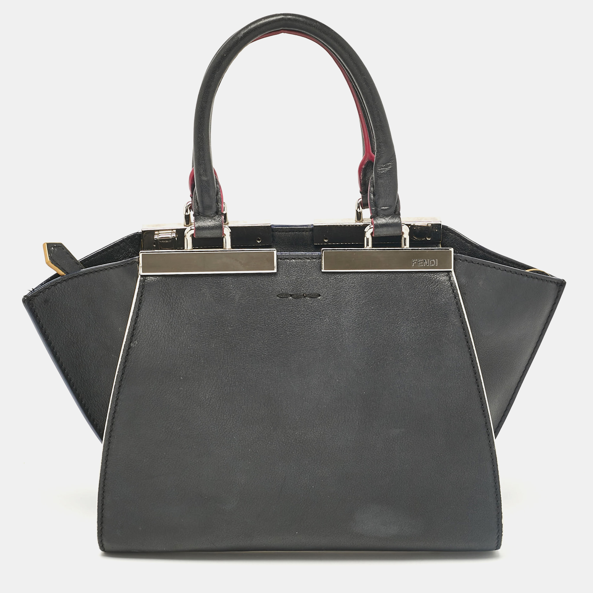 

Fendi Black Leather Petite 3Jours Tote