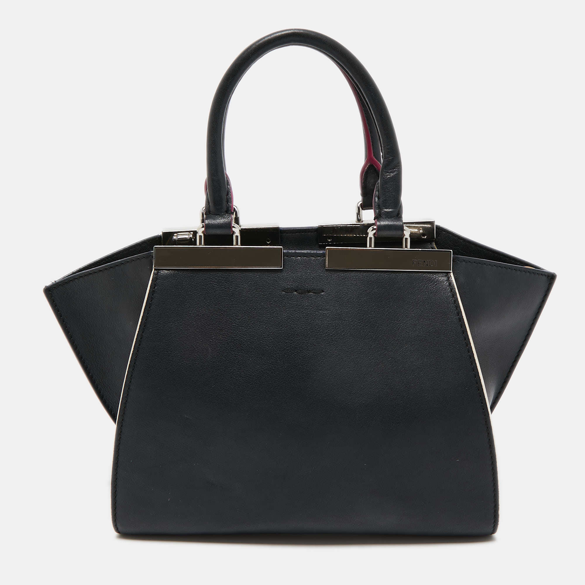 

Fendi Black Leather Petite 3Jours Tote