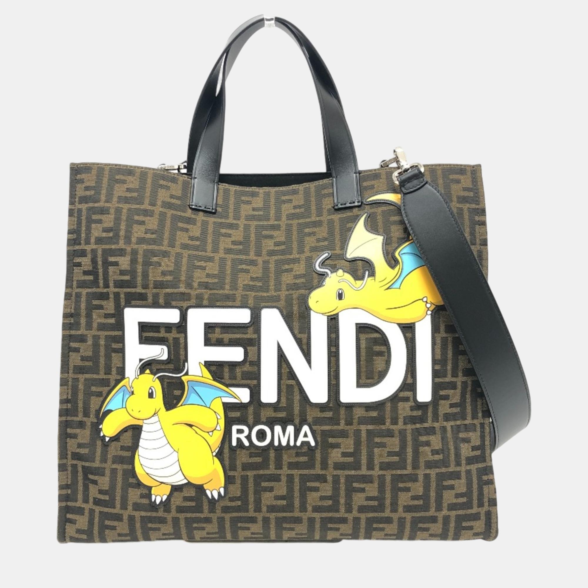 

Fendi Brown Zucca Tote Bag