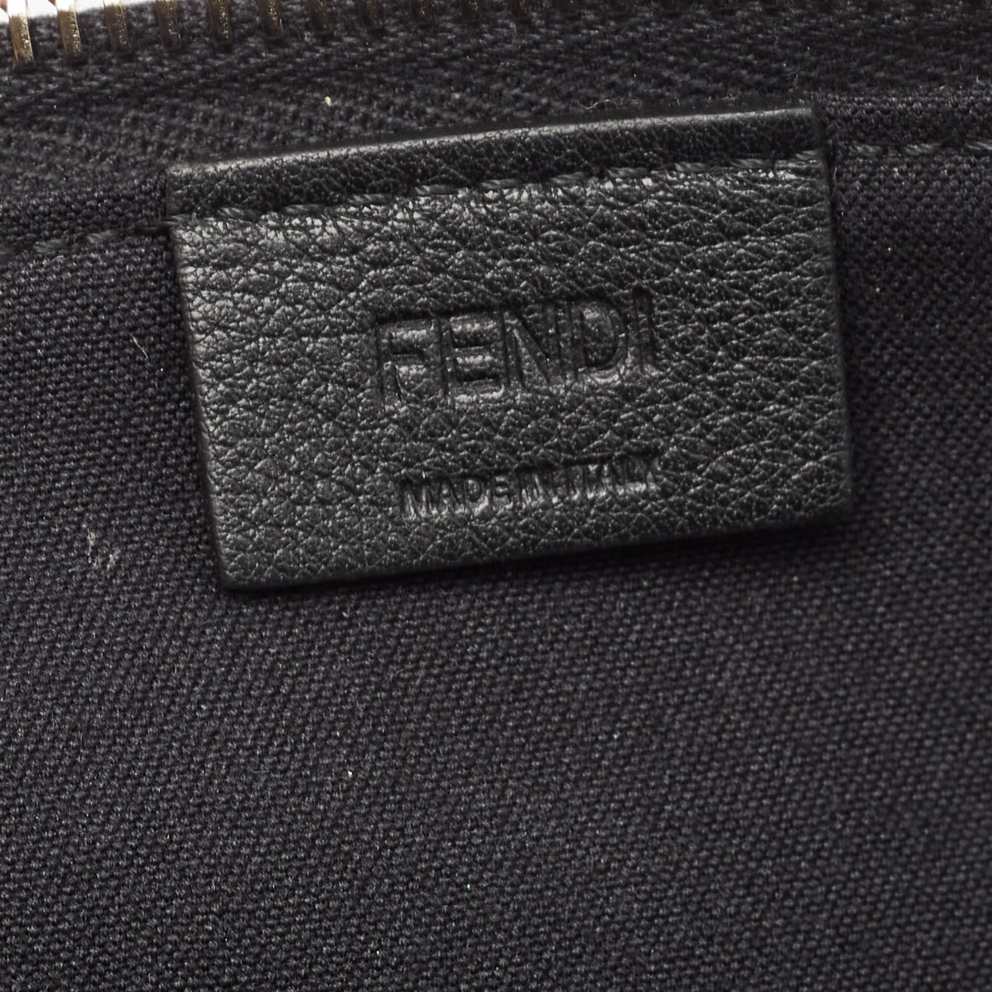 Fendi Multicolor Leather and Snakeskin Dolce Monster Clutch 