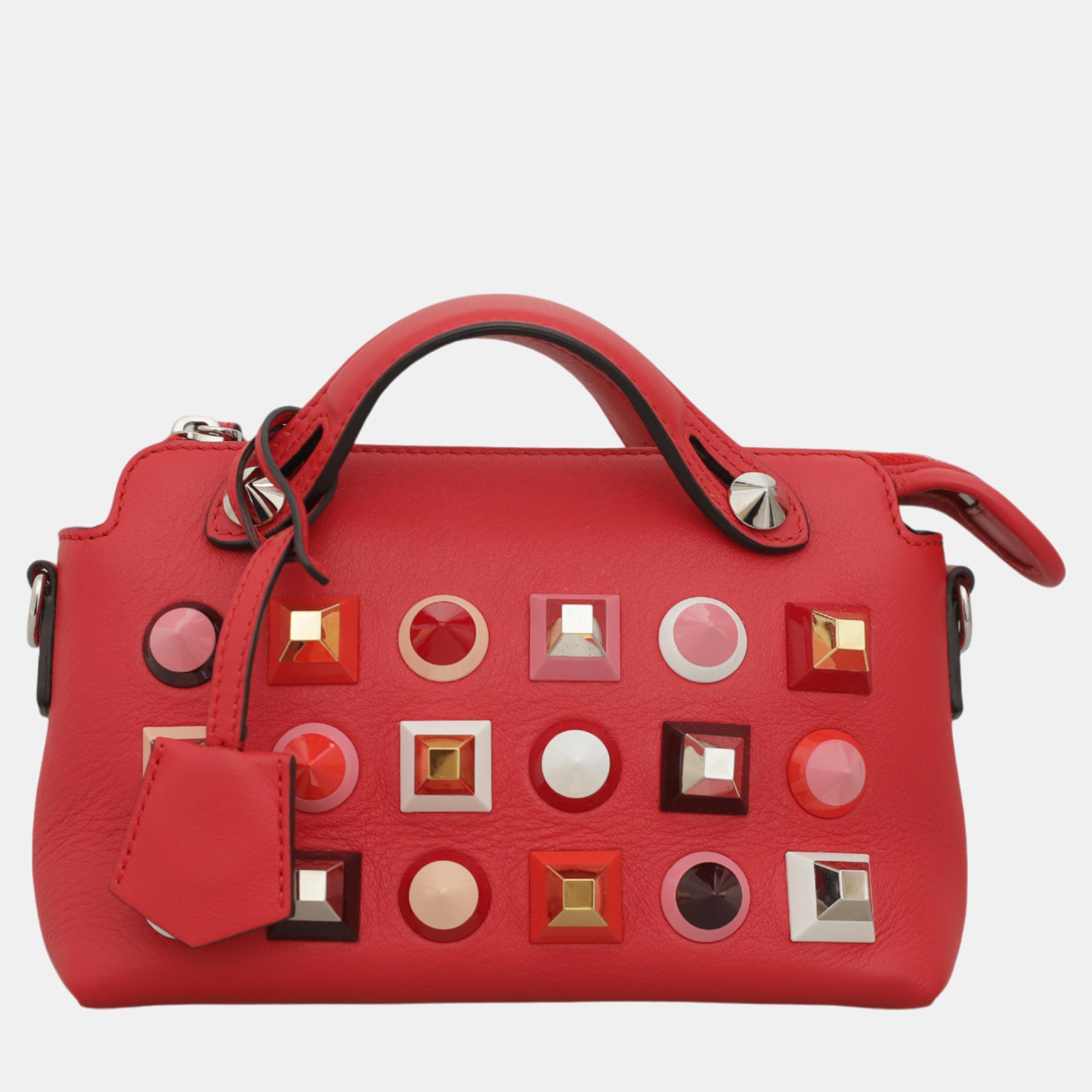 

Fendi Studded By The Way Bag, Red