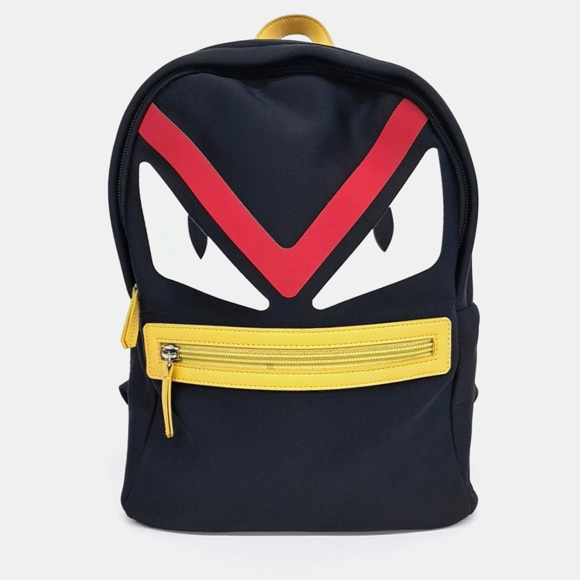 

Fendi Kids Monster Backpack, Black