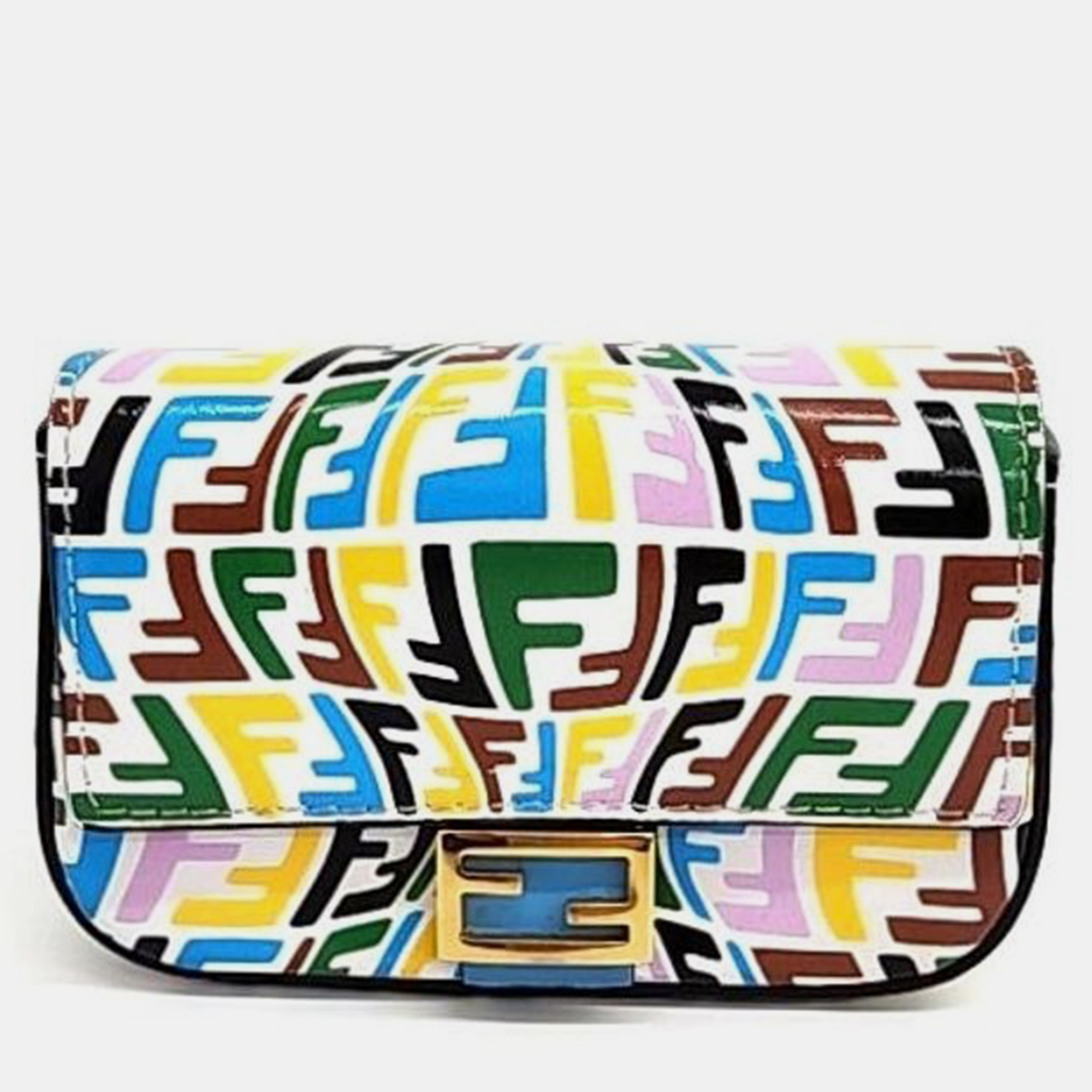 

Fendi Nano Baguette bag charm and mini Crossbody bag, Multicolor