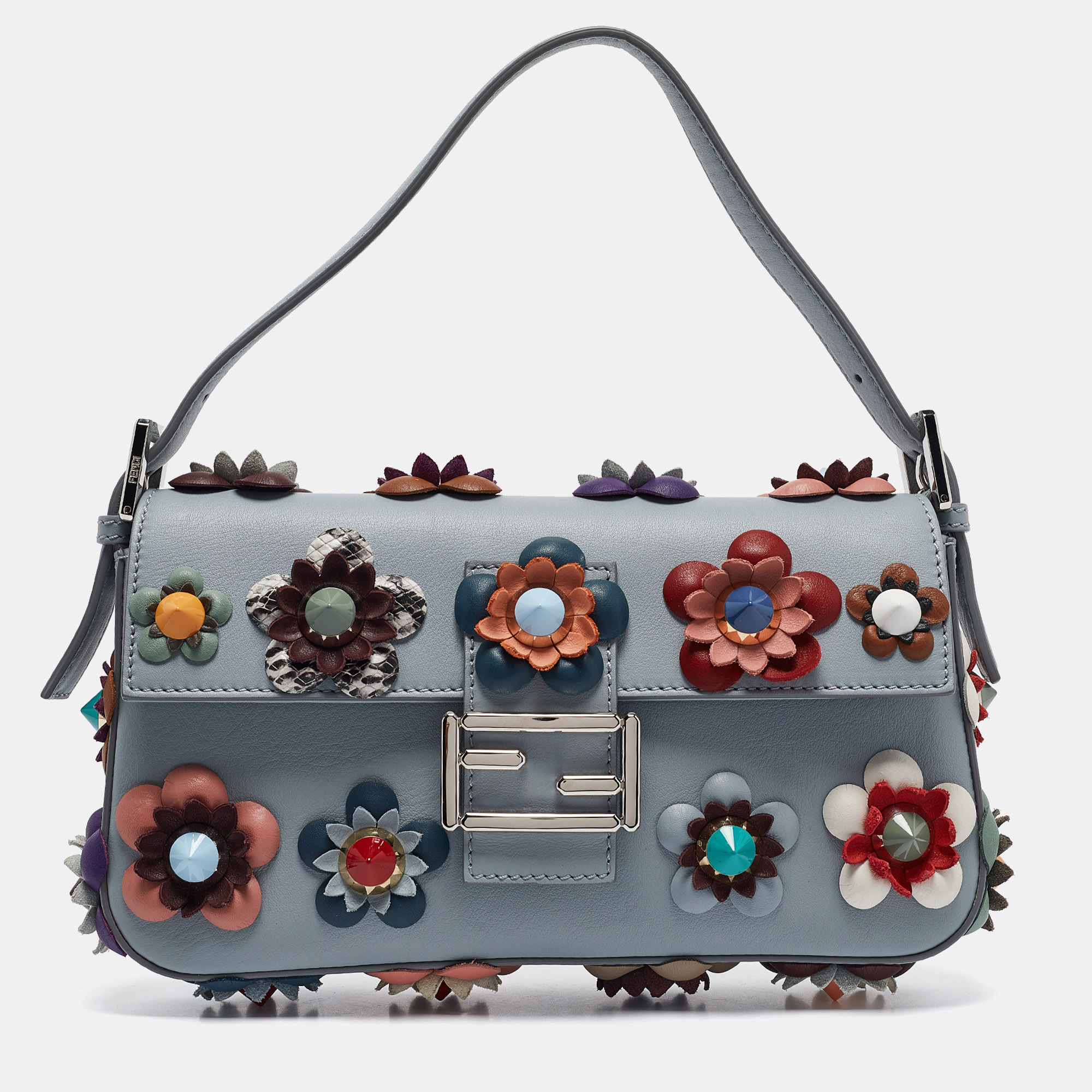 

Fendi Multicolor Leather Flowerland Baguette Bag