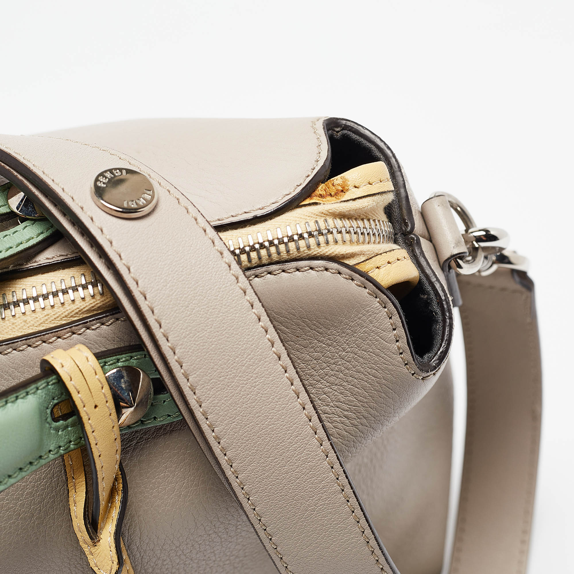 Fendi Multicolor Leather Large By The Way Boston Bag 