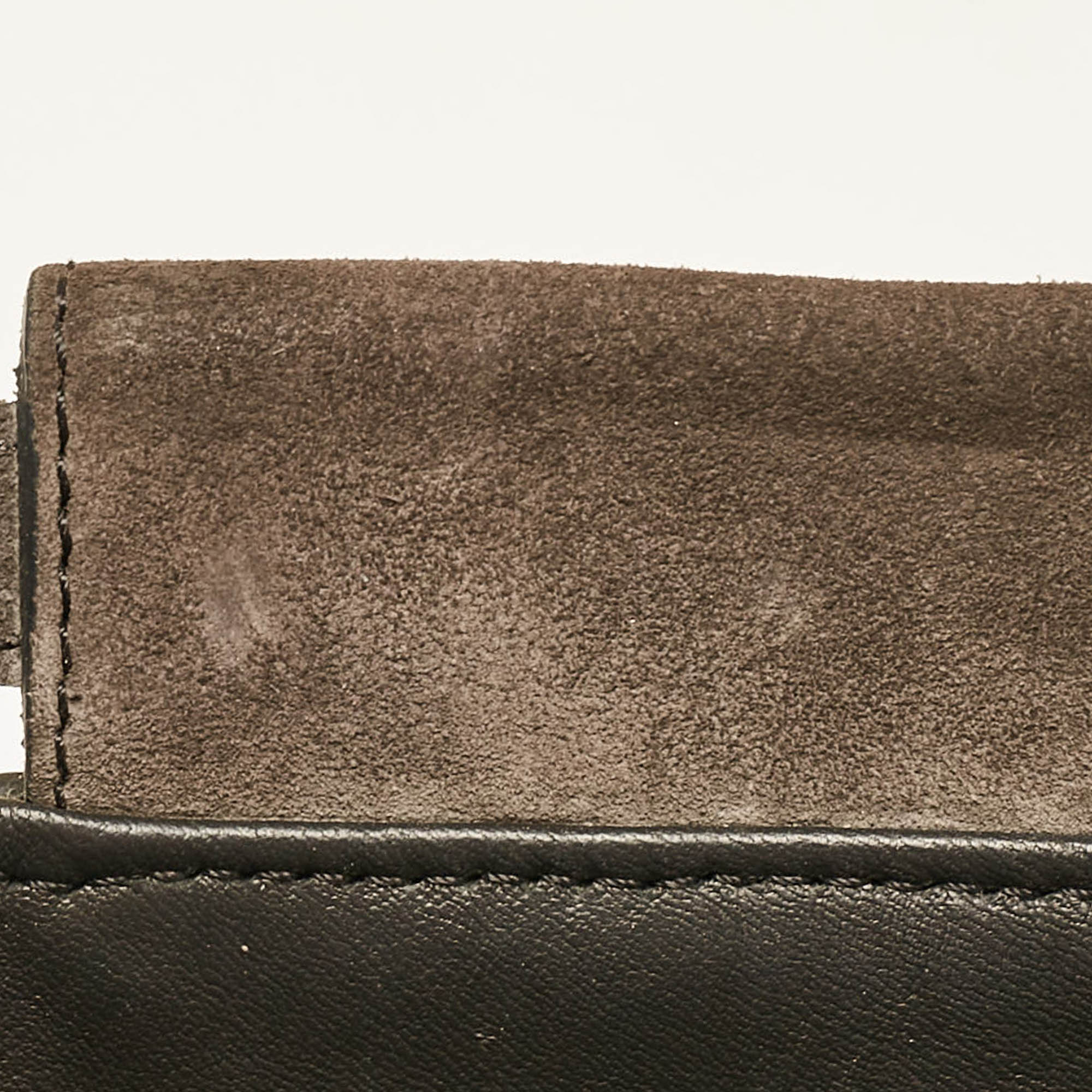 Fendi Ombre Grey/Pink Patent Leather and Suede Mini Peekaboo Top Handle Bag 