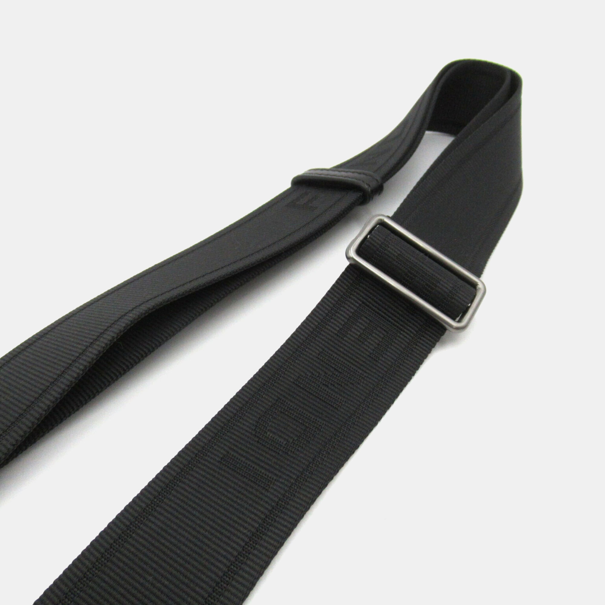 Fendi coated canvas leather black shoulder bag 